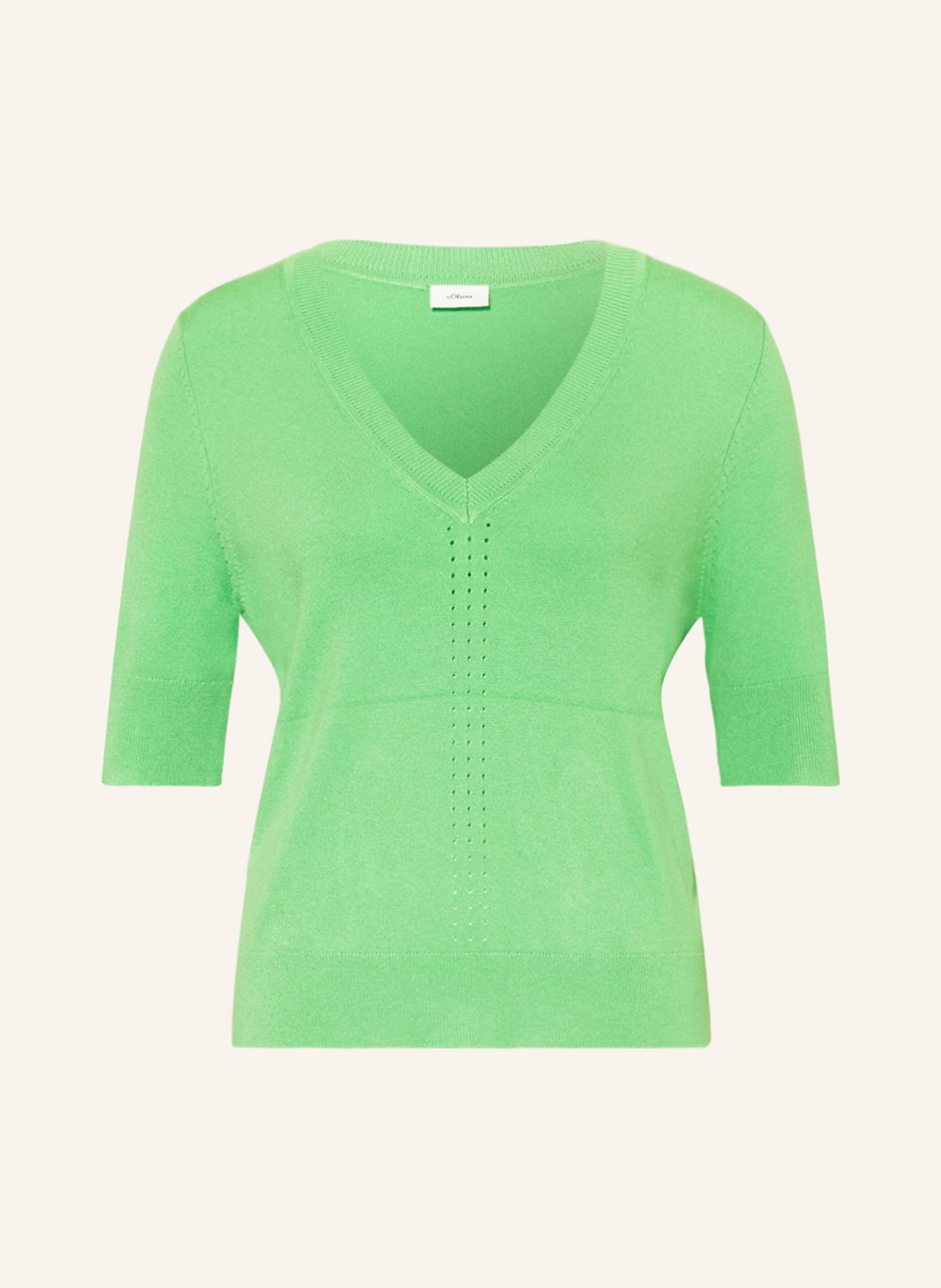 s.Oliver BLACK LABEL Knit shirt, Color: NEON GREEN (Image 1)