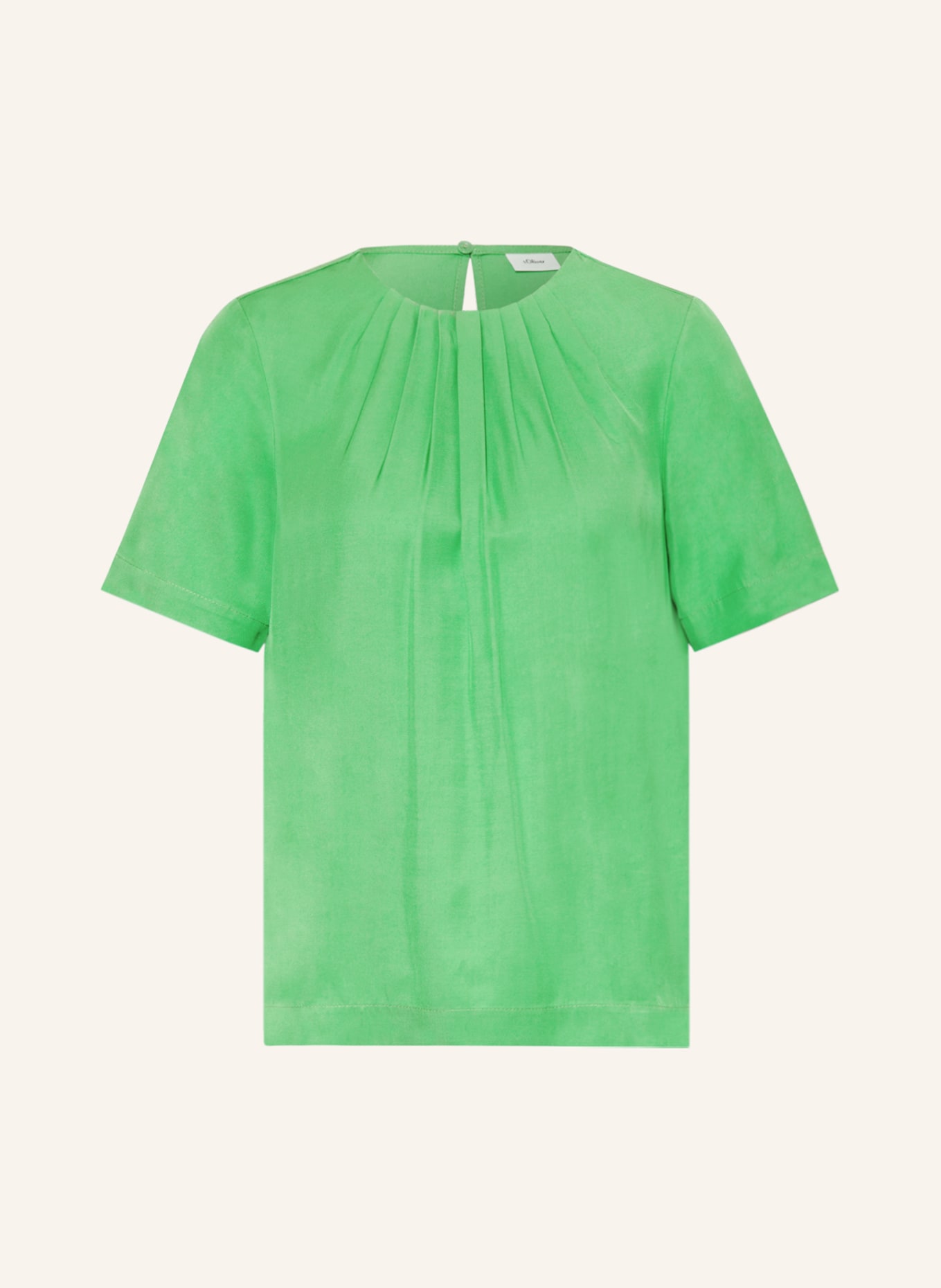 s.Oliver BLACK LABEL Shirt blouse, Color: NEON GREEN (Image 1)