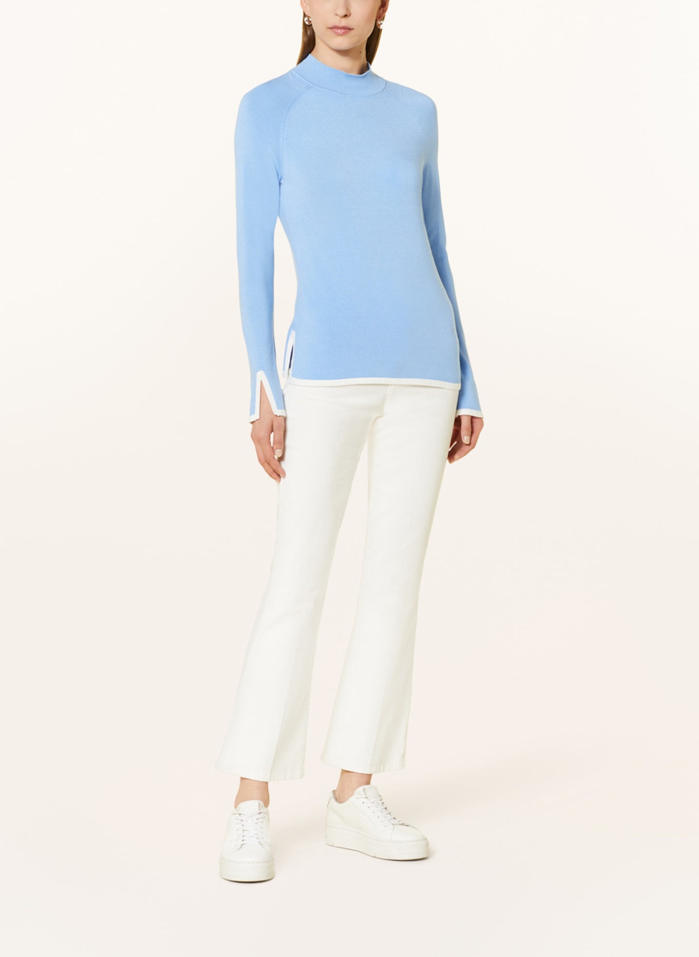 s.Oliver BLACK LABEL Sweater, Color: LIGHT BLUE/ WHITE (Image 2)