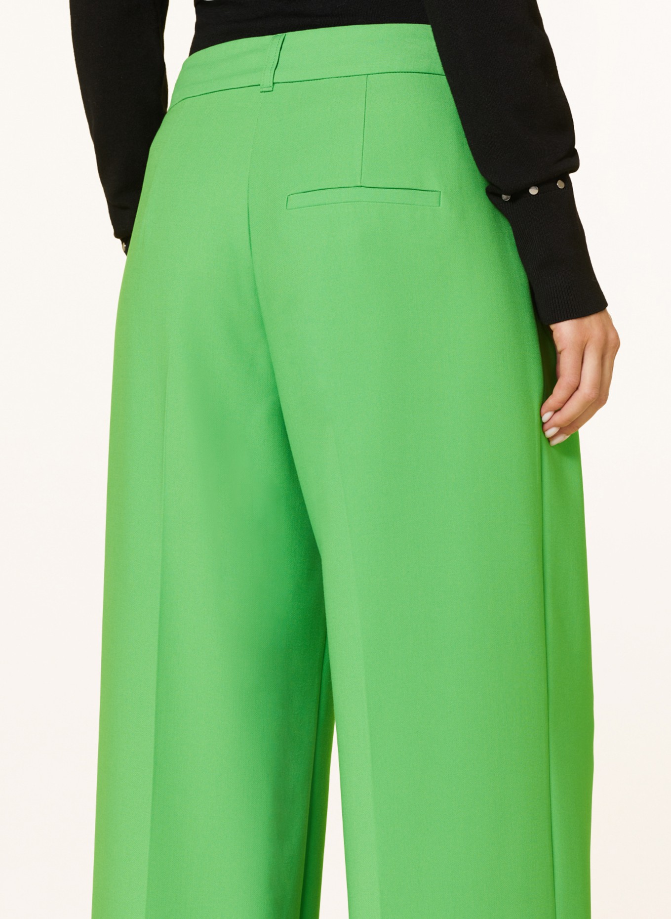 s.Oliver BLACK LABEL Wide leg trousers, Color: NEON GREEN (Image 5)