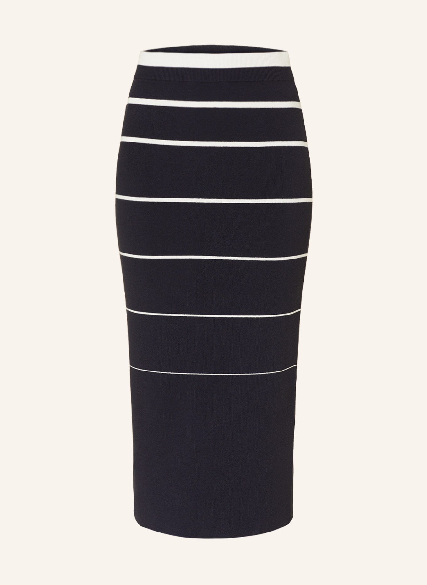 s.Oliver BLACK LABEL Úpletová sukně, Barva: TMAVĚ MODRÁ/ BÍLÁ (Obrázek 1)