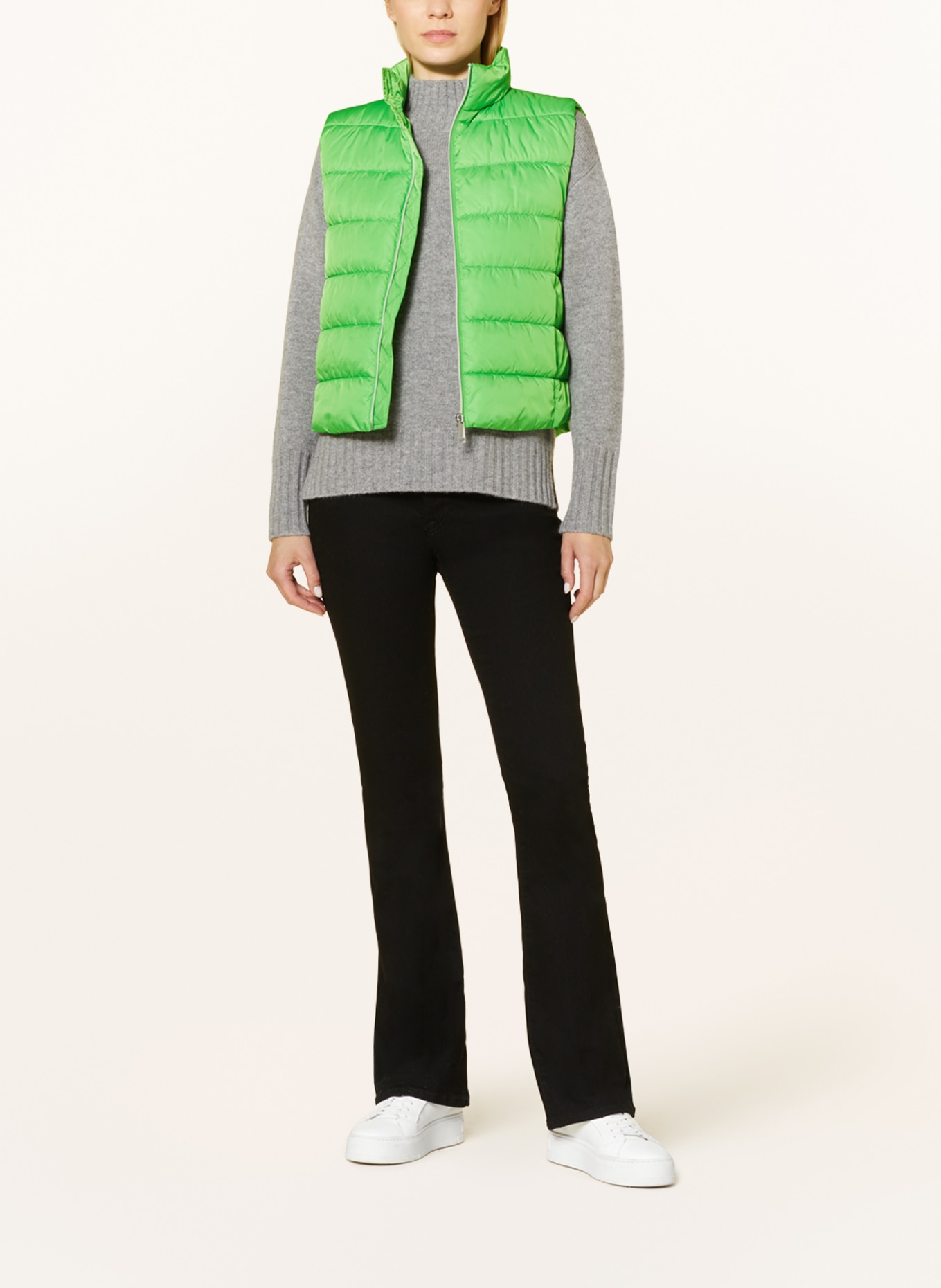 s.Oliver BLACK LABEL Quilted vest, Color: NEON GREEN (Image 2)