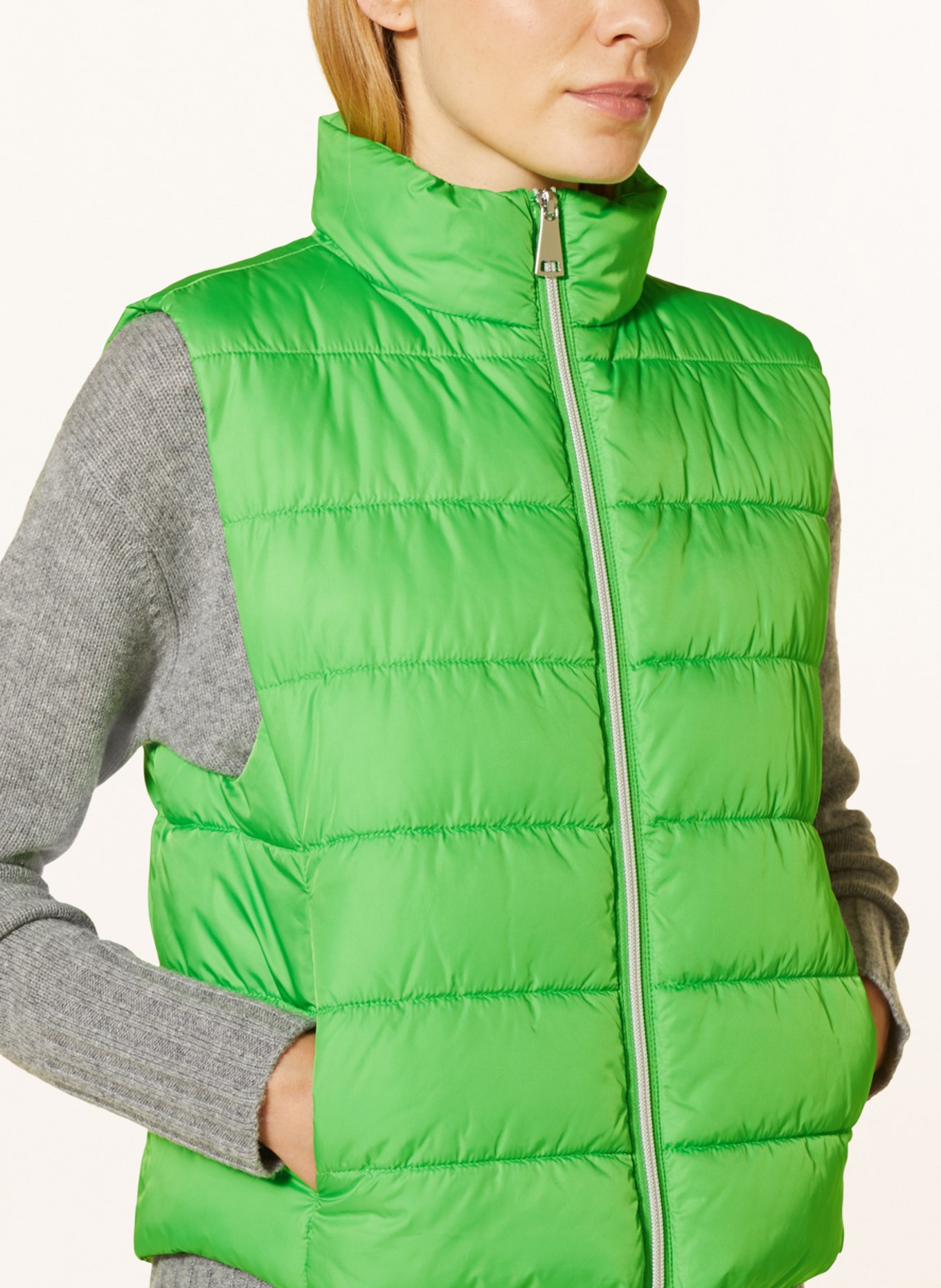 s.Oliver BLACK LABEL Quilted vest, Color: NEON GREEN (Image 4)