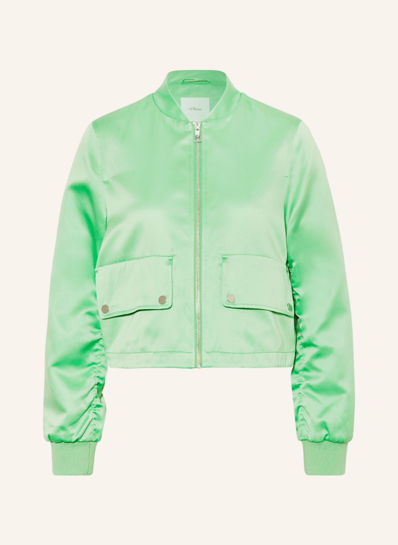 s.Oliver BLACK LABEL Bomber jacket in neon green