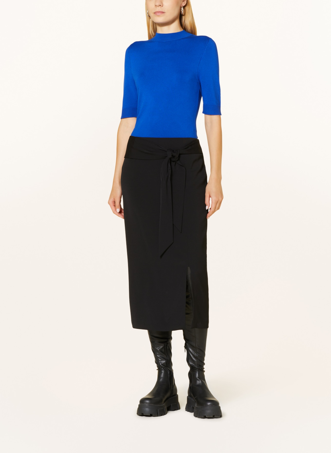 comma Knit shirt, Color: BLUE (Image 2)