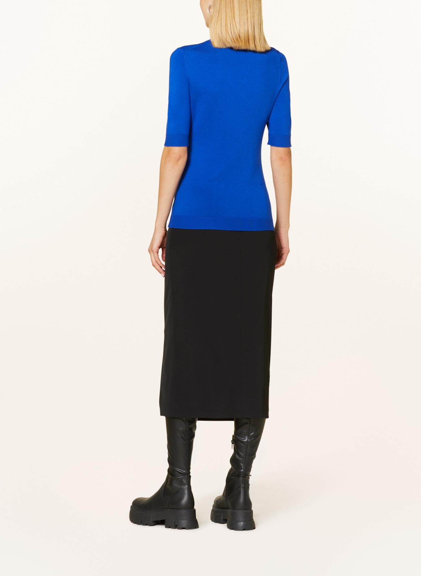 comma Knit shirt, Color: BLUE (Image 3)