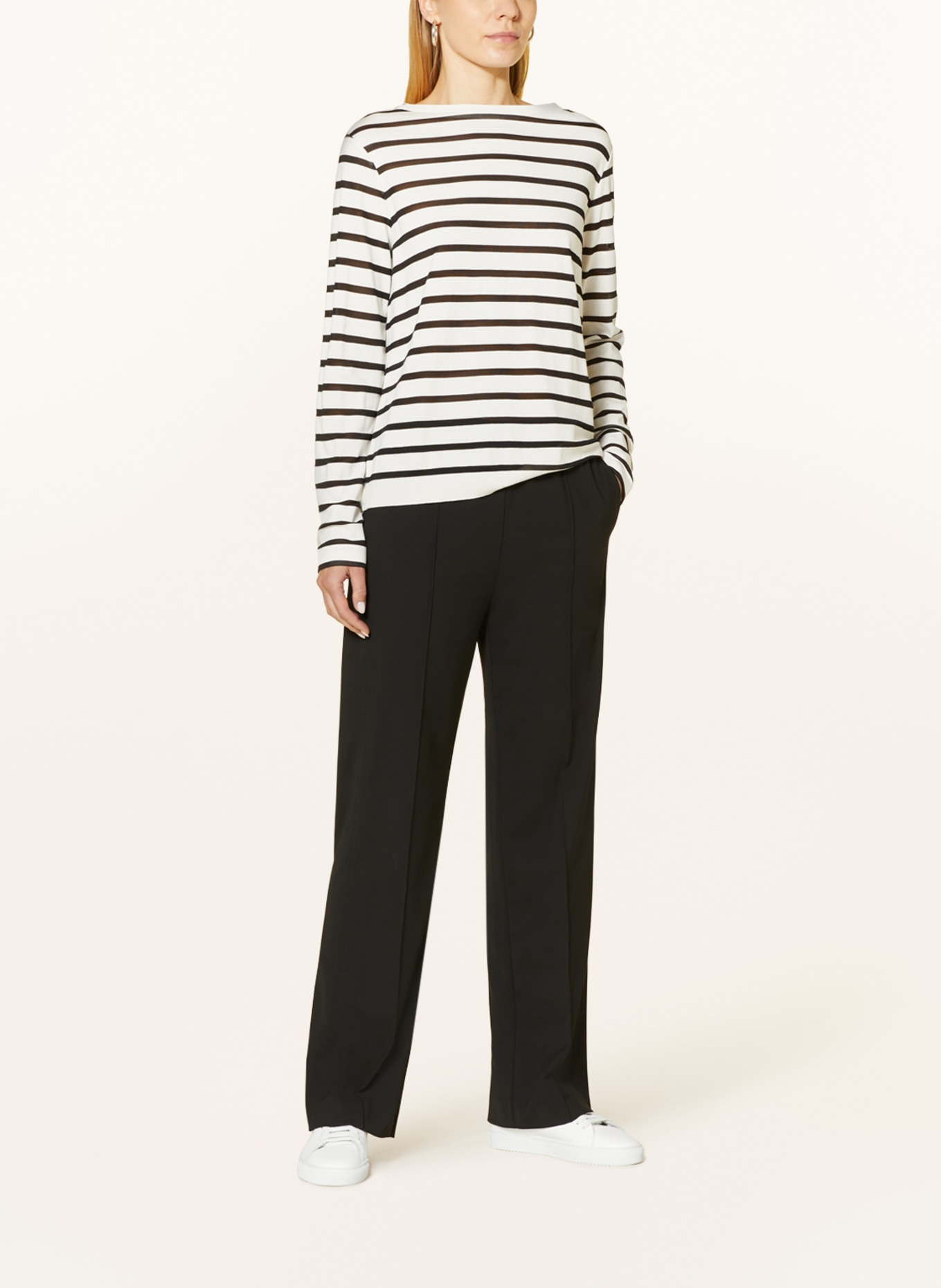 comma Sweater, Color: WHITE/ BLACK (Image 2)