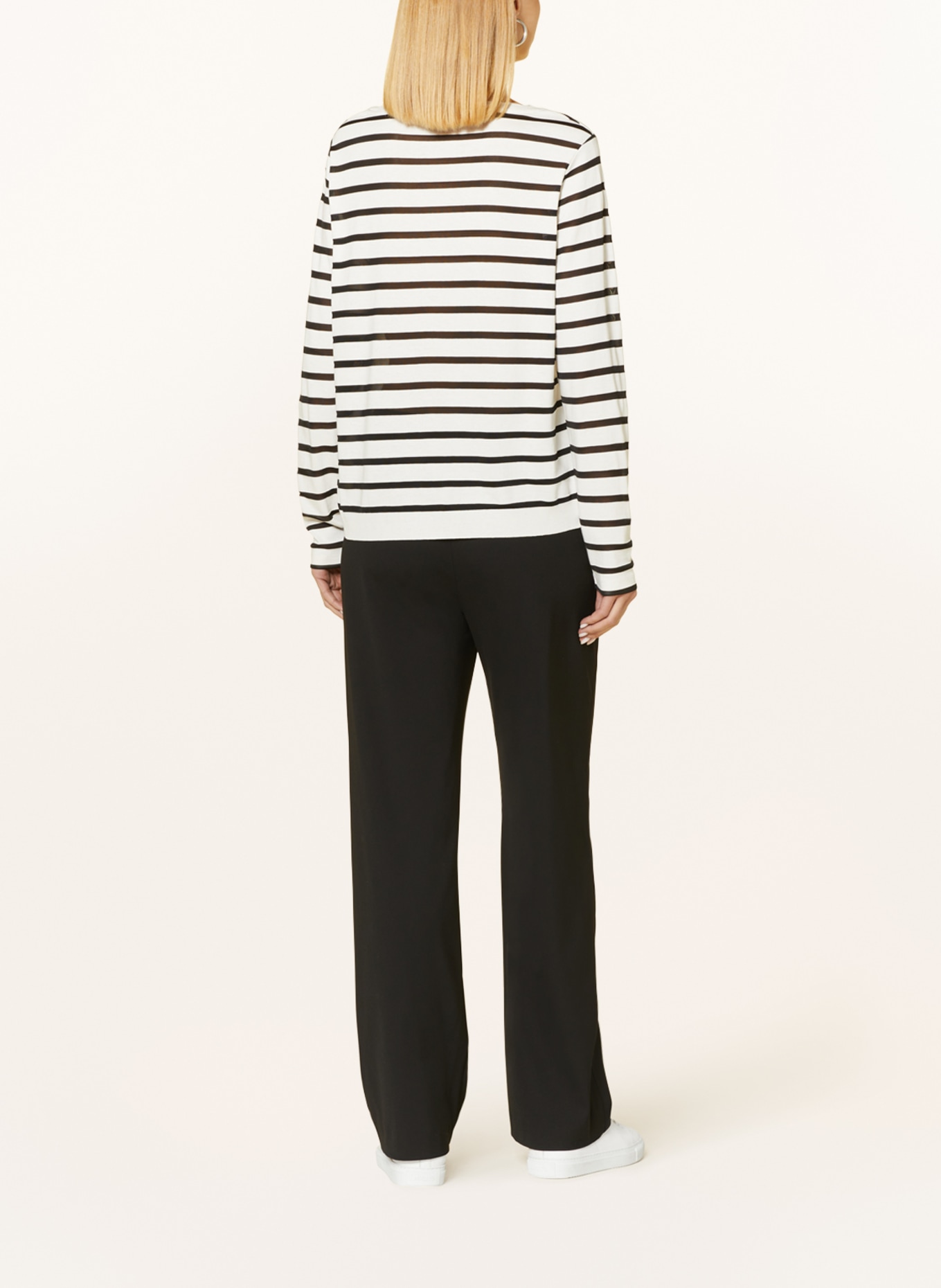 comma Sweater, Color: WHITE/ BLACK (Image 3)