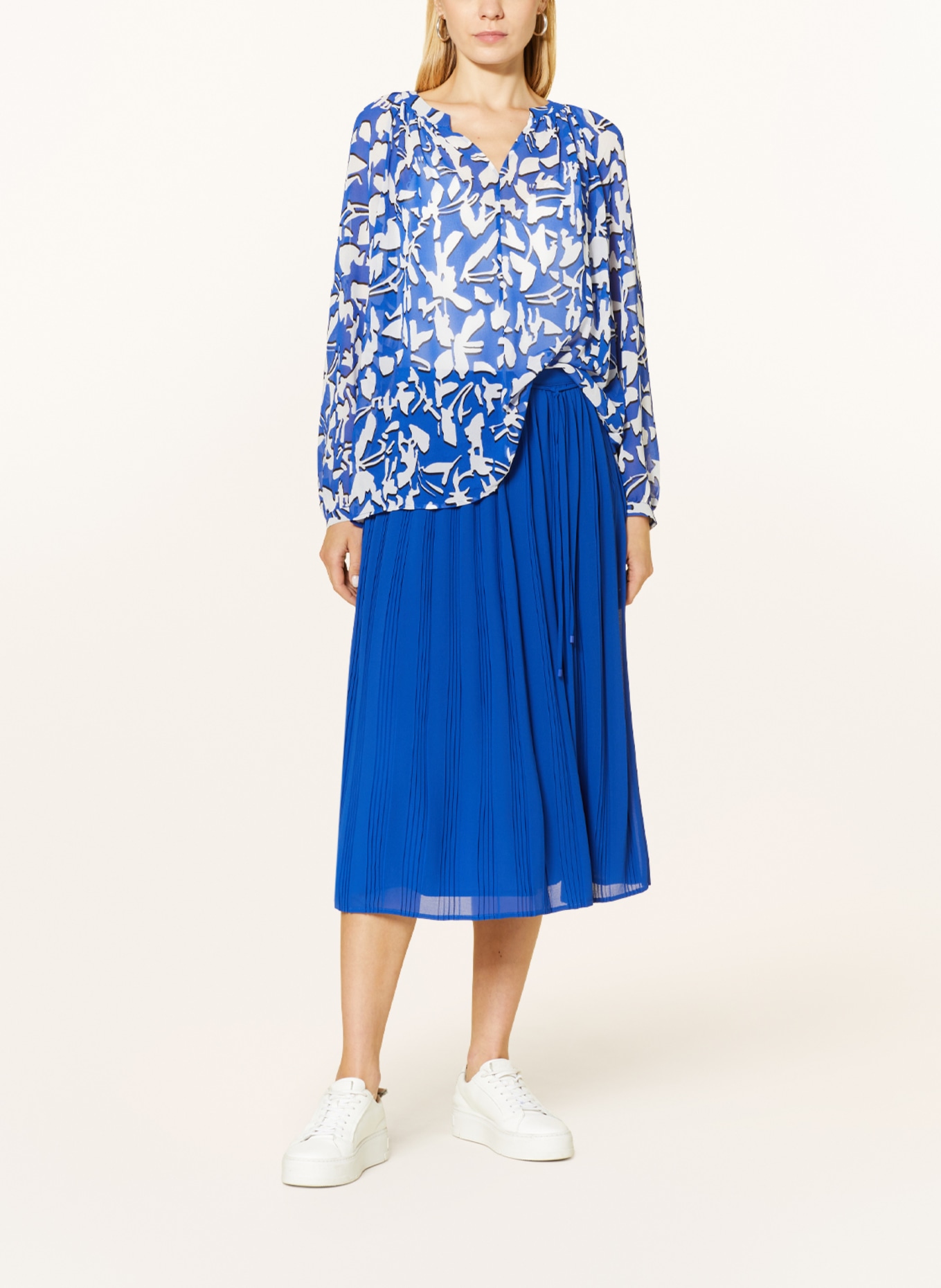 comma Pleated skirt, Color: BLUE (Image 2)
