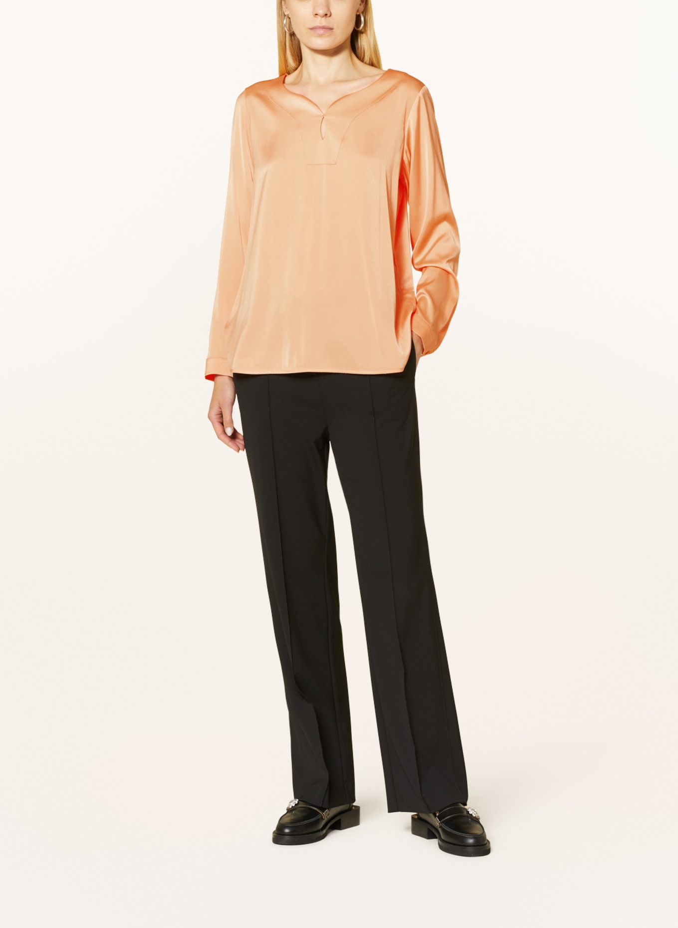 comma Shirt blouse, Color: LIGHT ORANGE (Image 2)