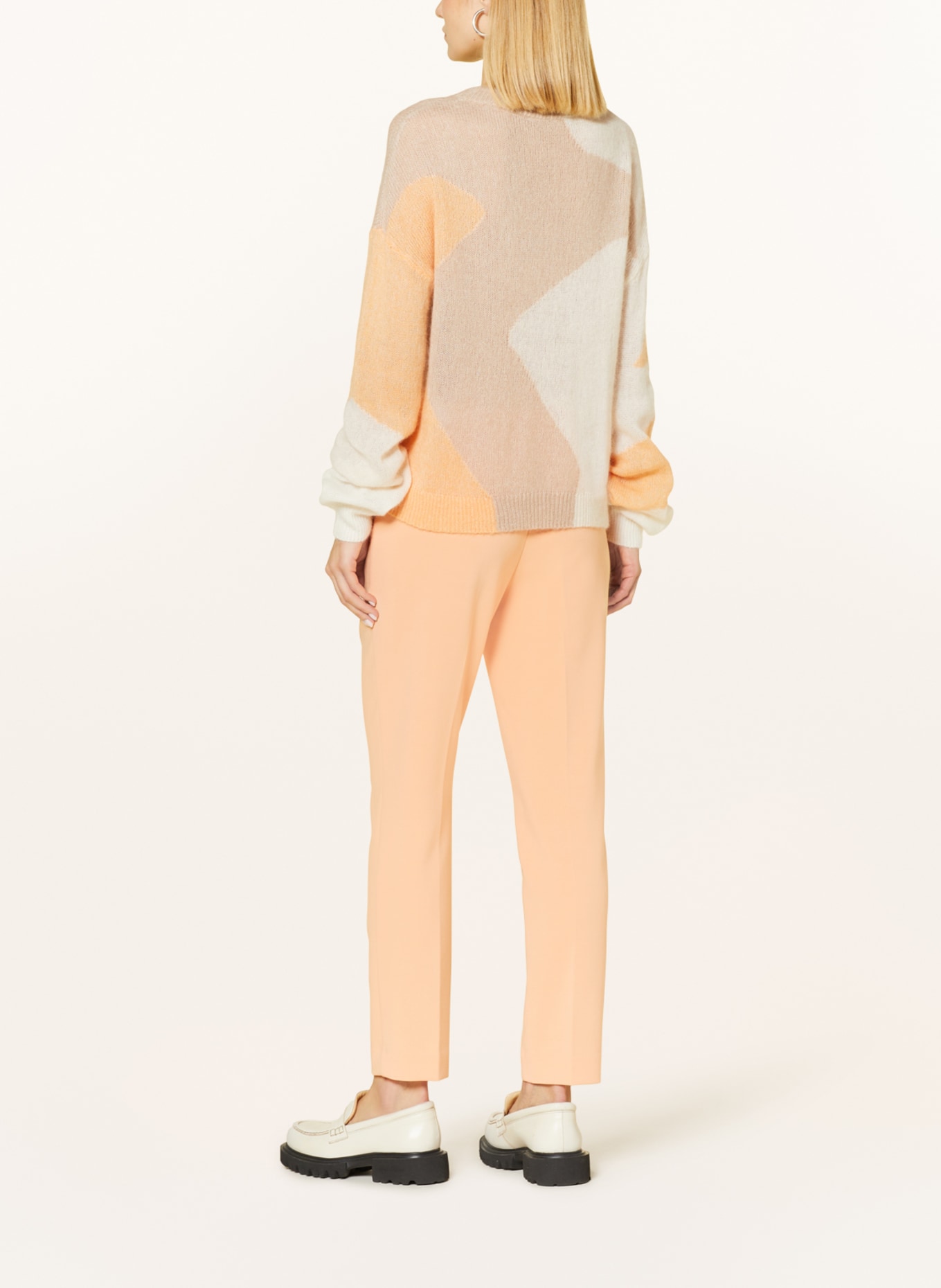 comma Sweater, Color: LIGHT ORANGE/ BEIGE/ CREAM (Image 3)