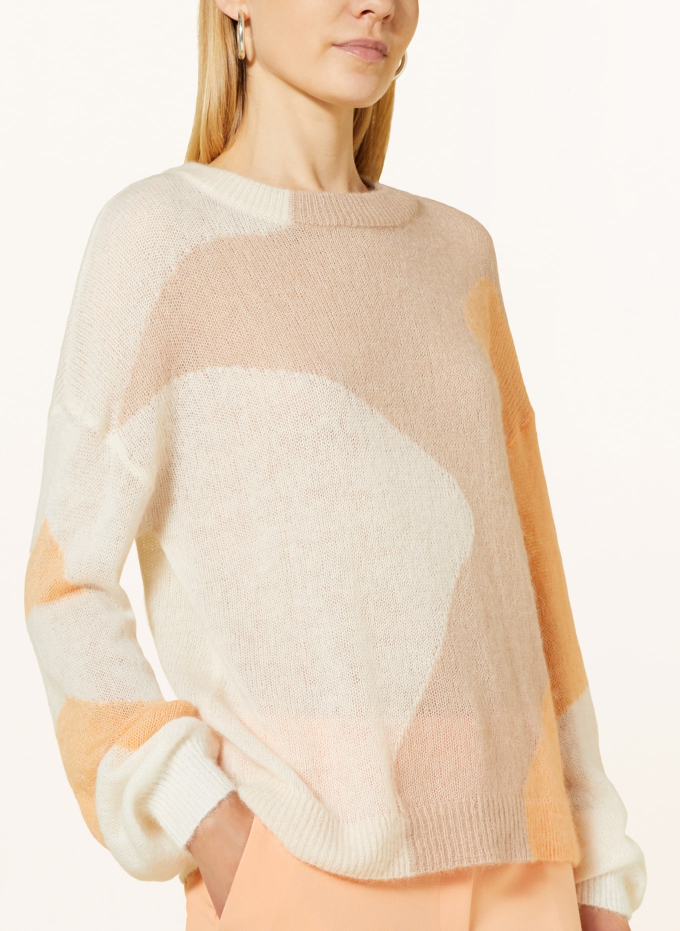 comma Sweater, Color: LIGHT ORANGE/ BEIGE/ CREAM (Image 4)