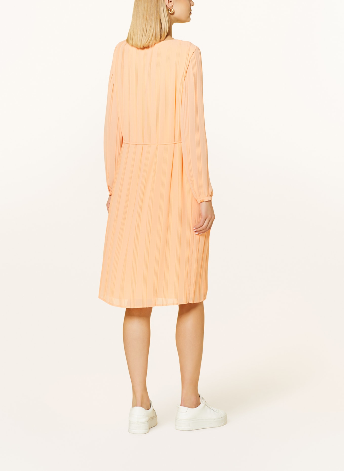 comma Pleated dress, Color: LIGHT ORANGE (Image 3)