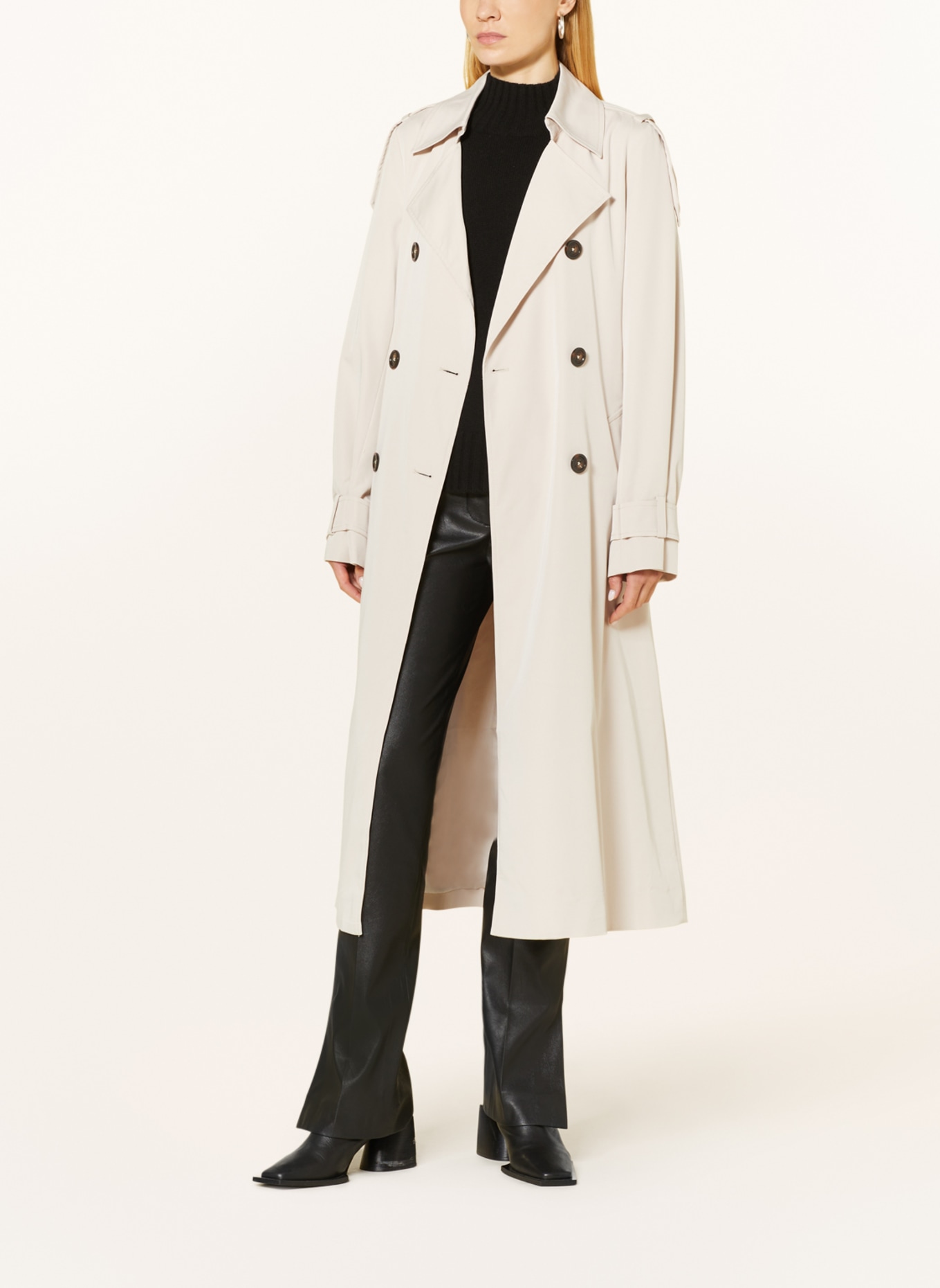 comma Trench coat, Color: CREAM (Image 2)
