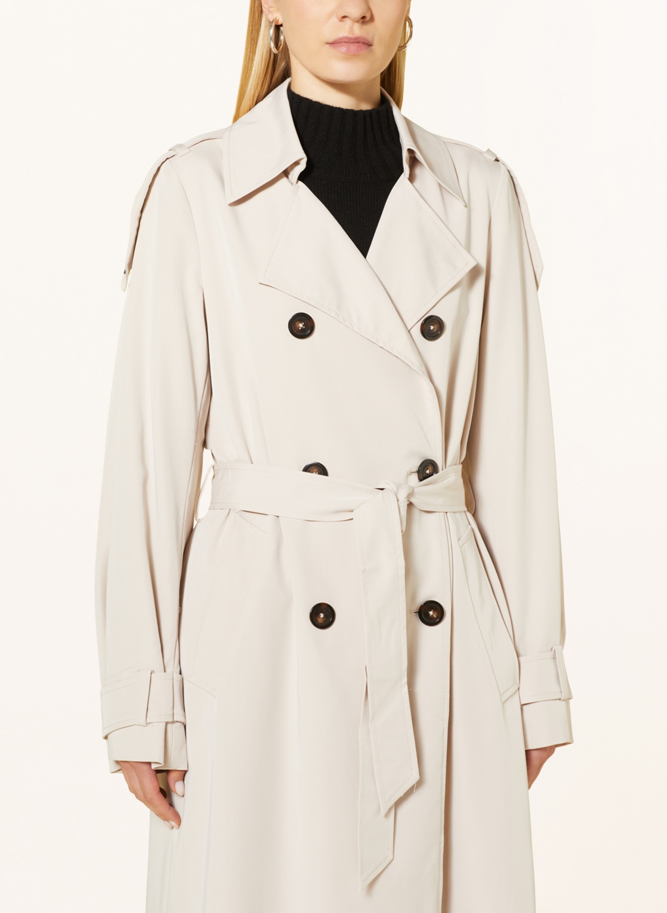 comma Trench coat, Color: CREAM (Image 4)