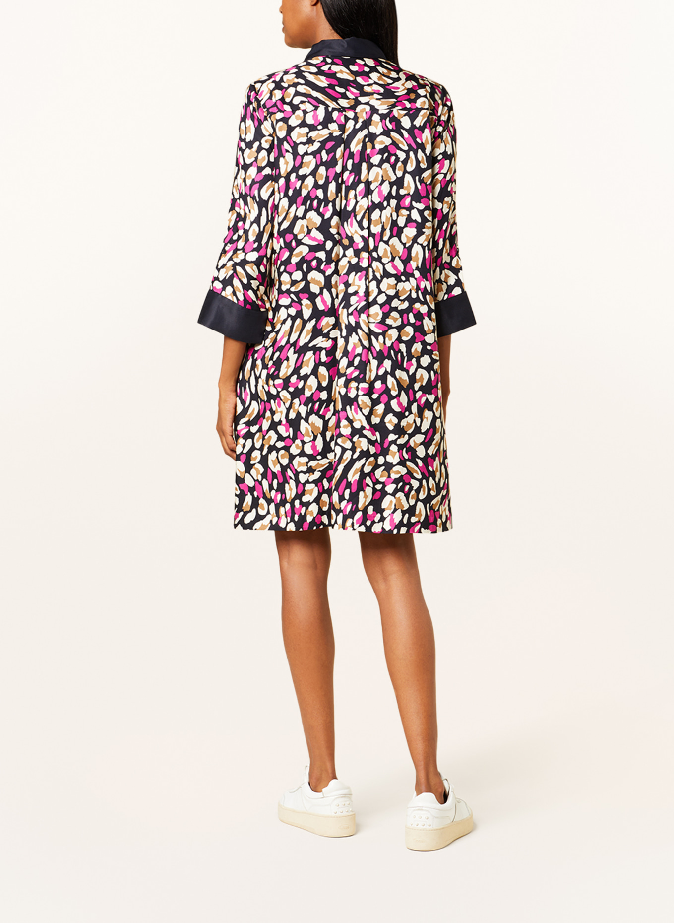 HOBBS Shirt dress MARCI in black beige fuchsia