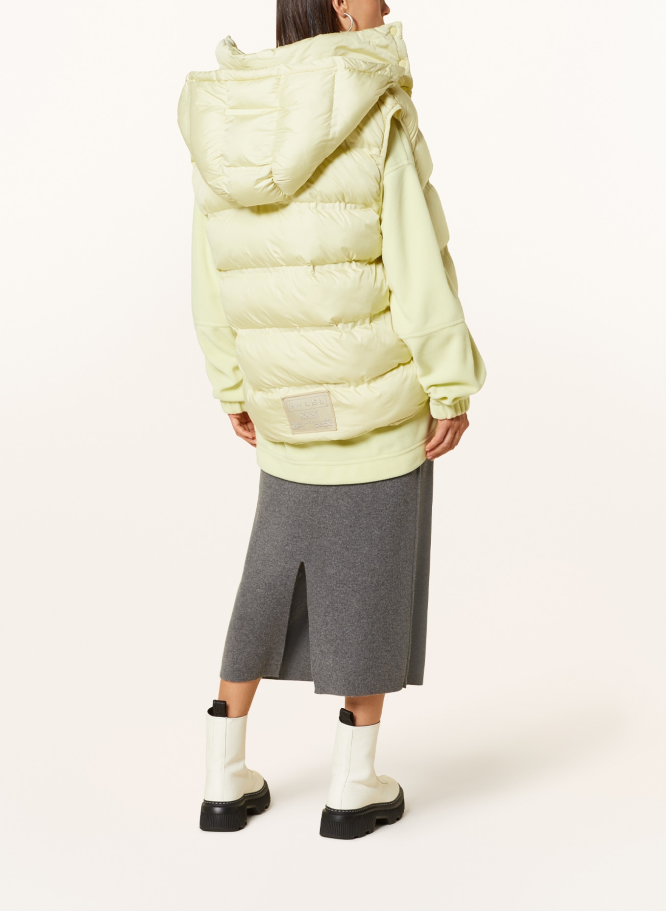 KARO KAUER Quilted vest, Color: LIGHT YELLOW (Image 3)