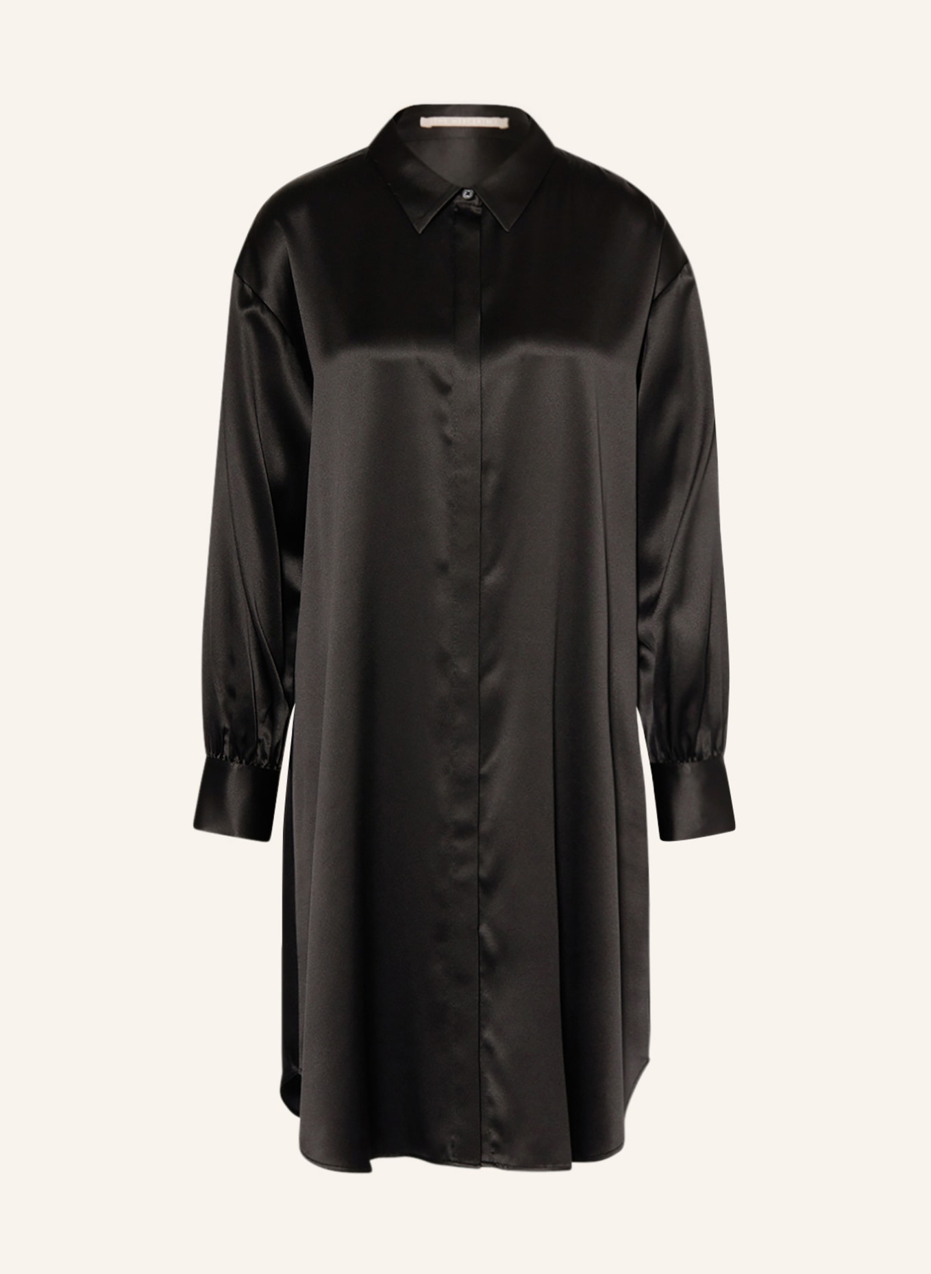 (THE MERCER) N.Y. Shirt dress in silk, Color: BLACK (Image 1)