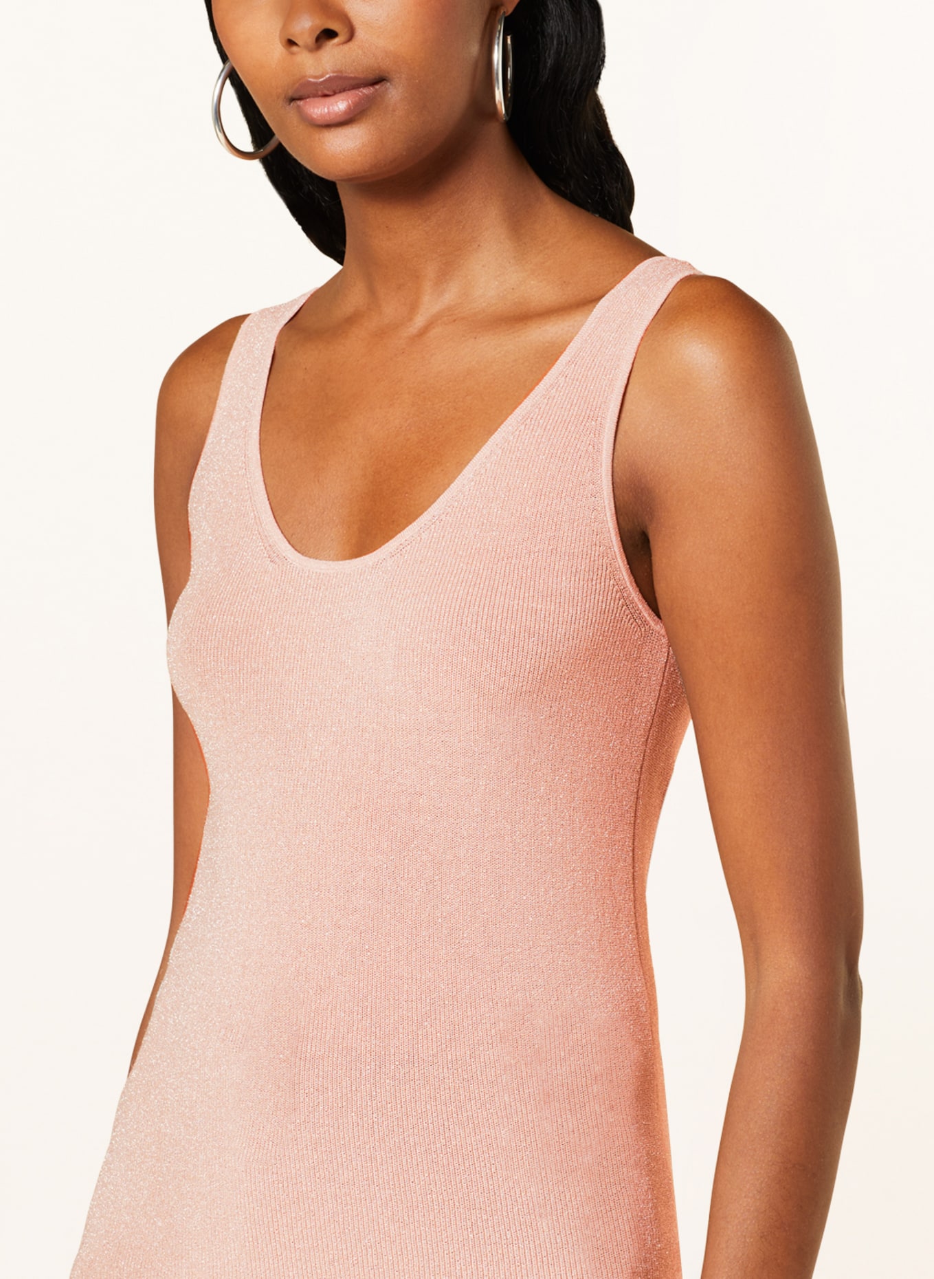 (THE MERCER) N.Y. Knit top with glitter thread, Color: ROSE (Image 4)