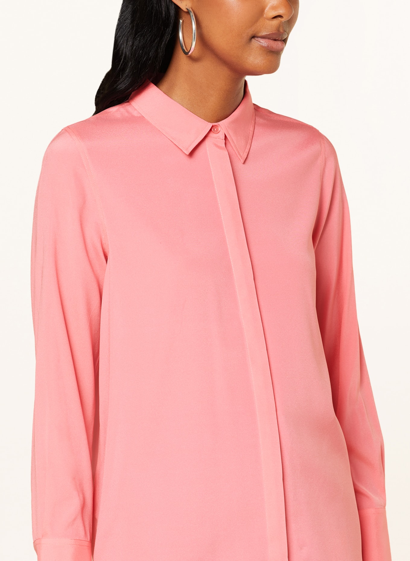 (THE MERCER) N.Y. Shirt blouse in silk, Color: PINK (Image 4)