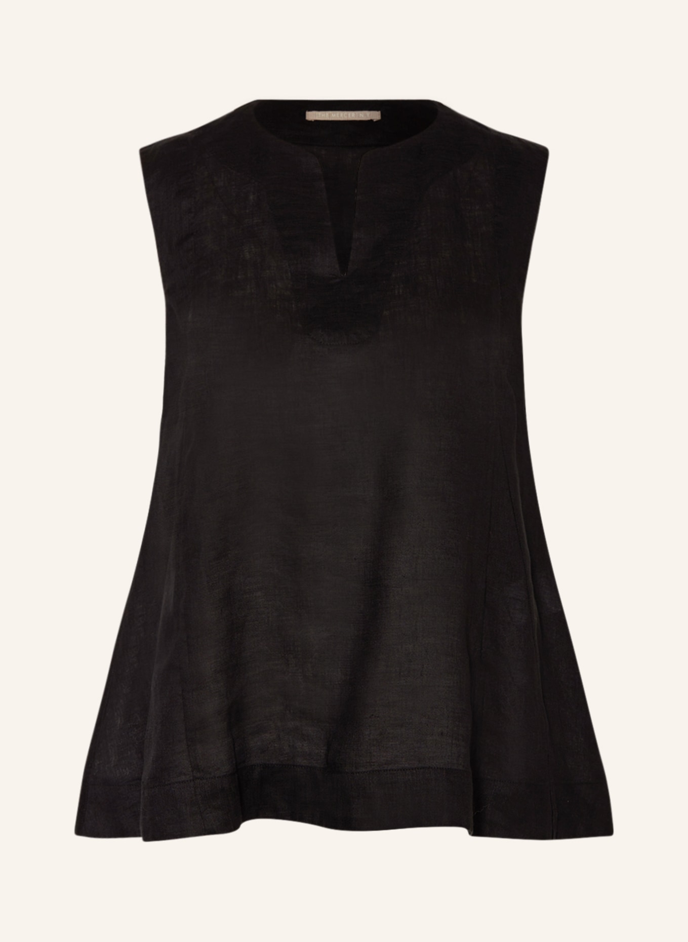 (THE MERCER) N.Y. Linen top, Color: BLACK (Image 1)