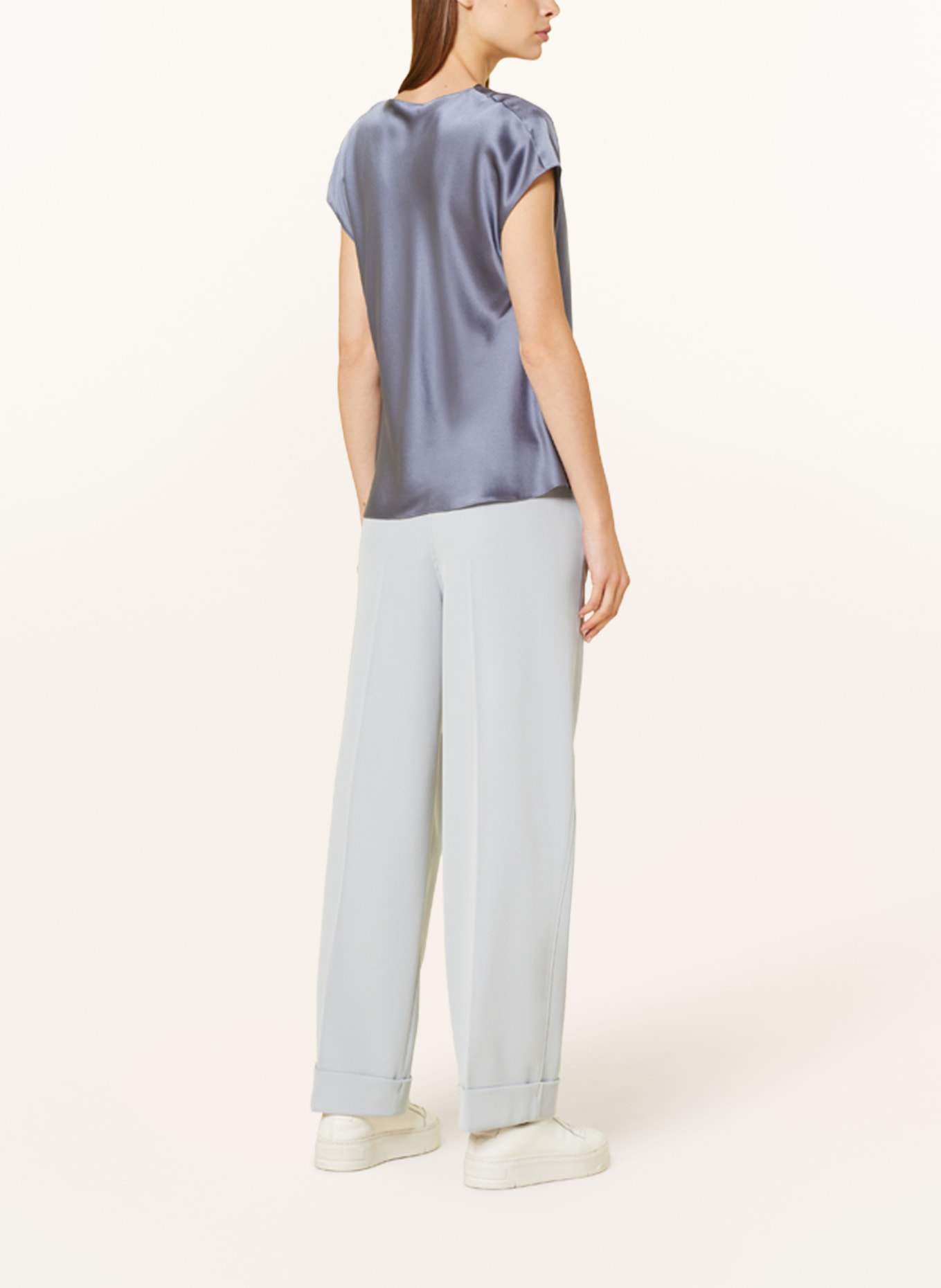 VINCE Shirt blouse in silk, Color: BLUE GRAY (Image 3)