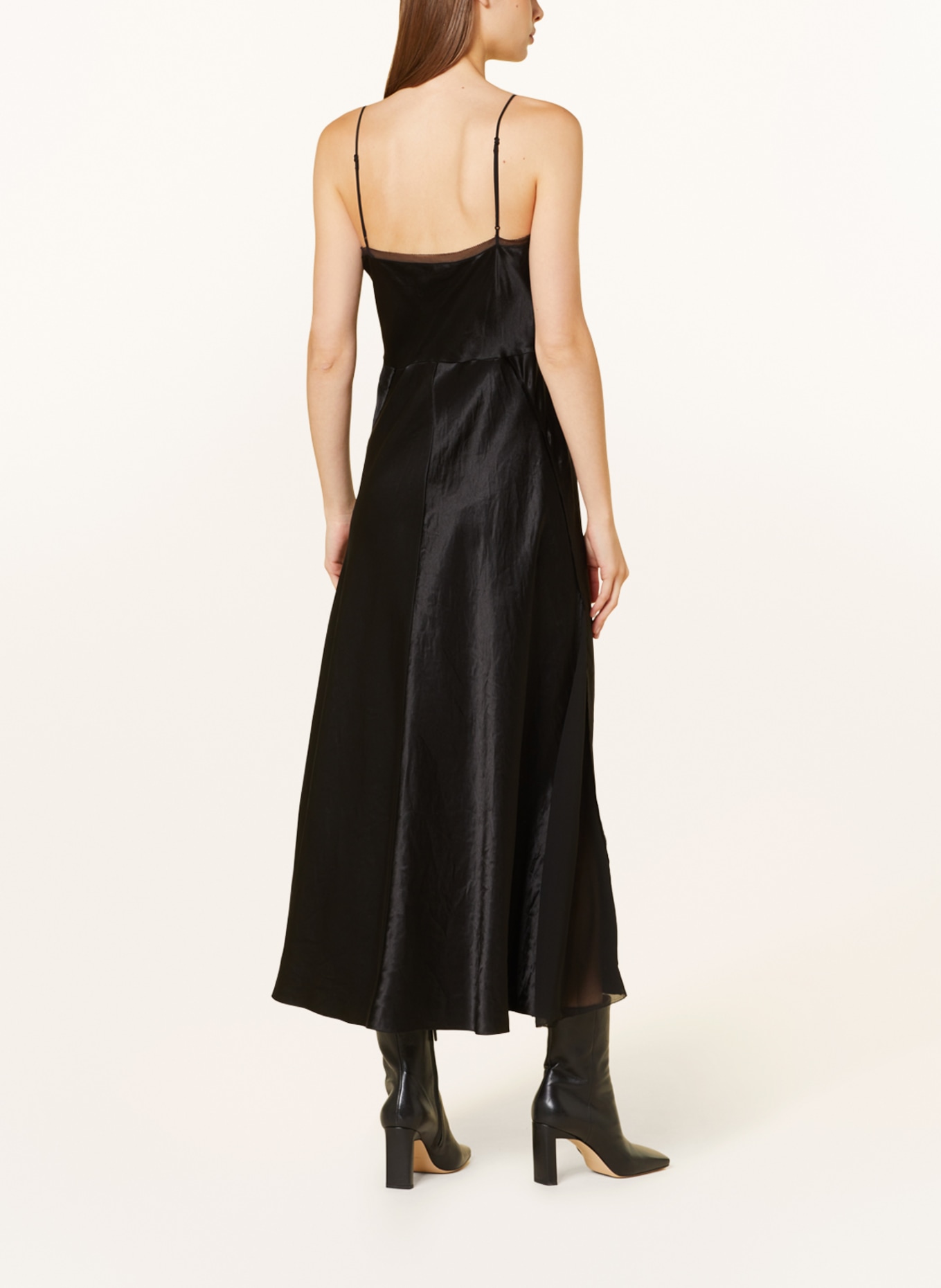 VINCE Satin dress, Color: BLACK (Image 3)