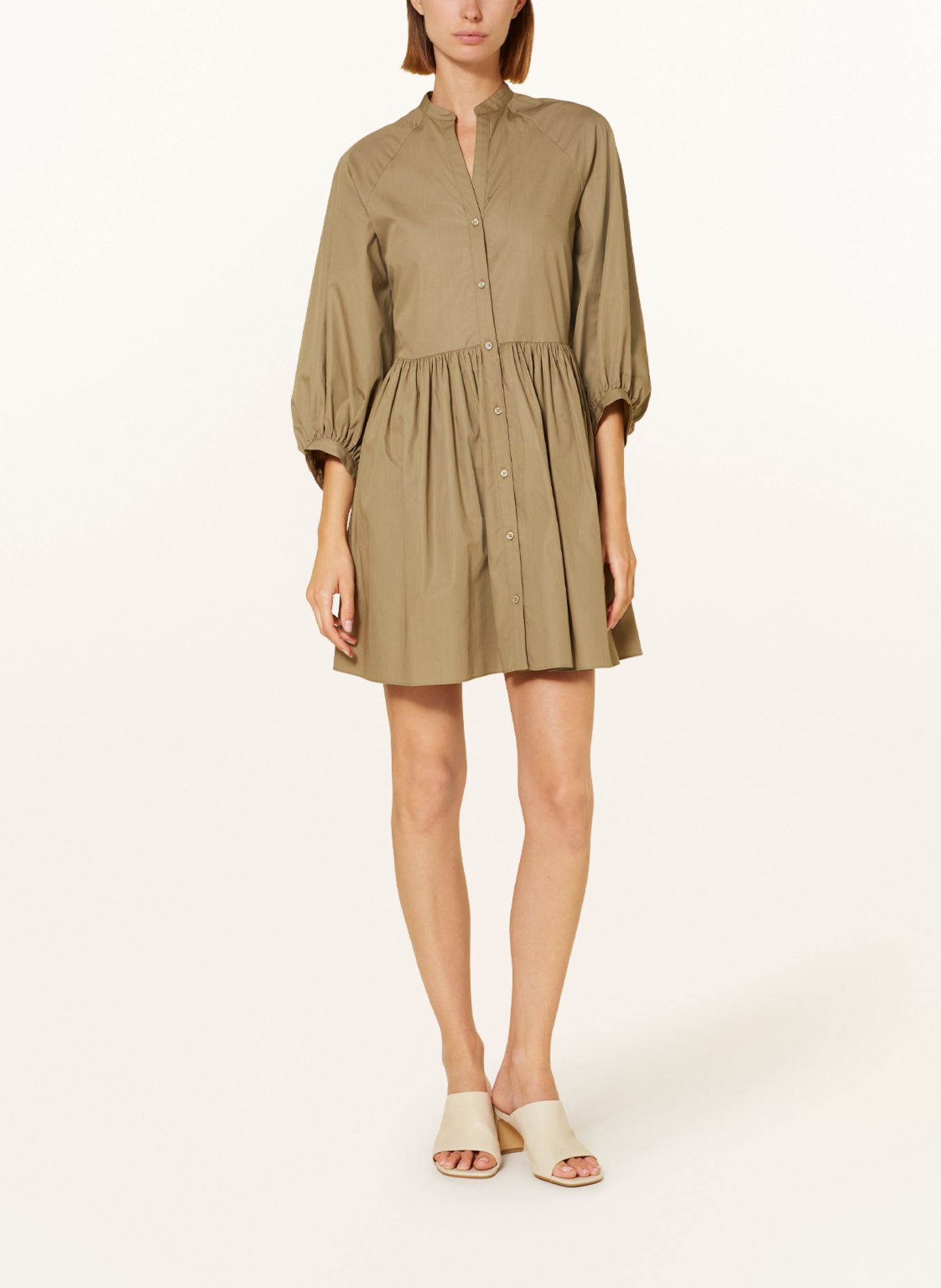 MAX & Co. Shirt dress OTTANO with 3/4 sleeves, Color: KHAKI (Image 2)