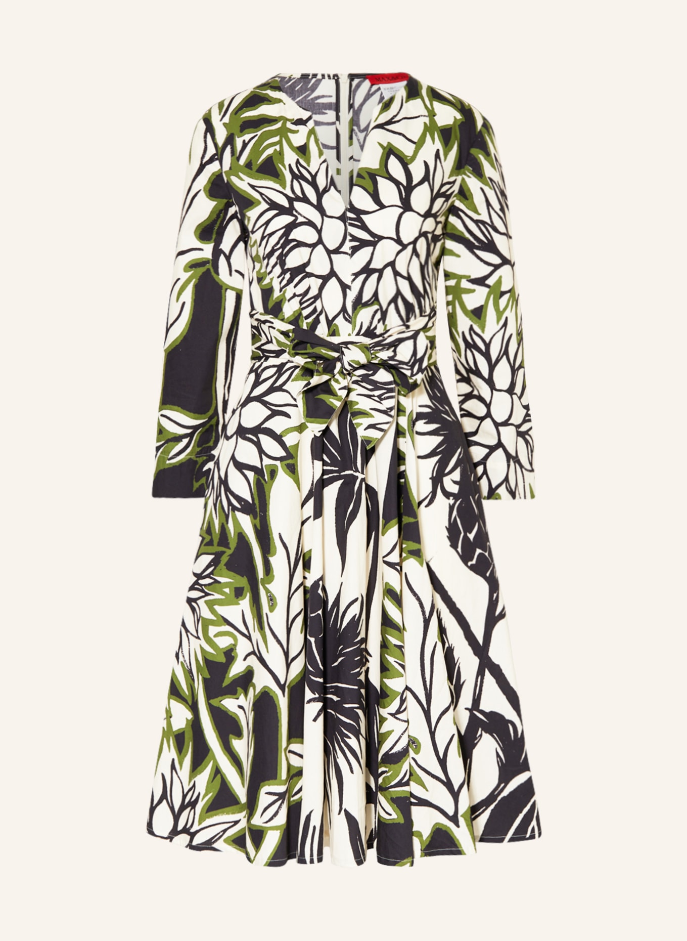 MAX & Co. Kleid DISCO mit 3/4-Arm, Farbe: ECRU/ OLIV/ SCHWARZ (Bild 1)