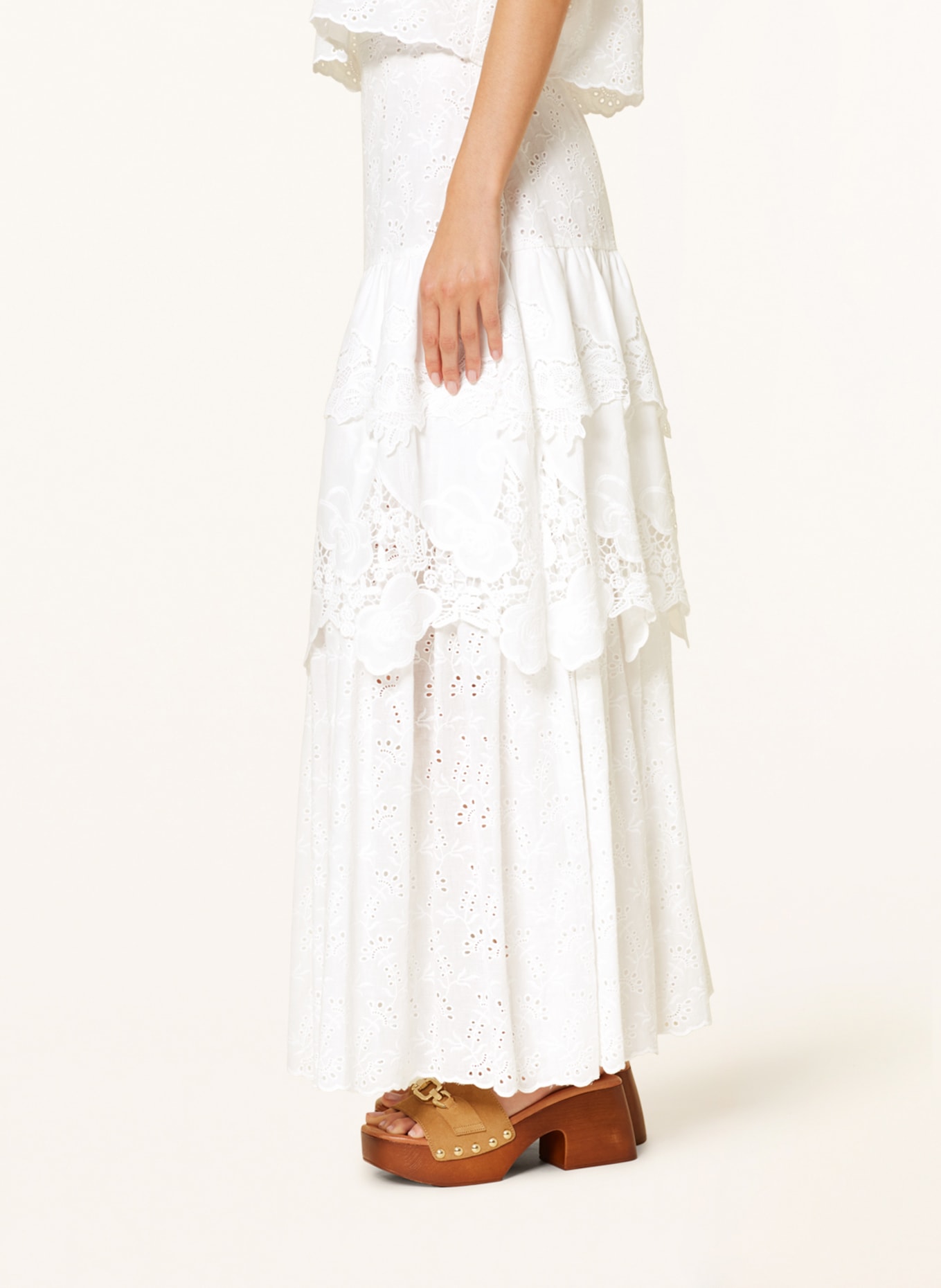 MAX & Co. Skirt BELLO with lace, Color: CREAM (Image 4)