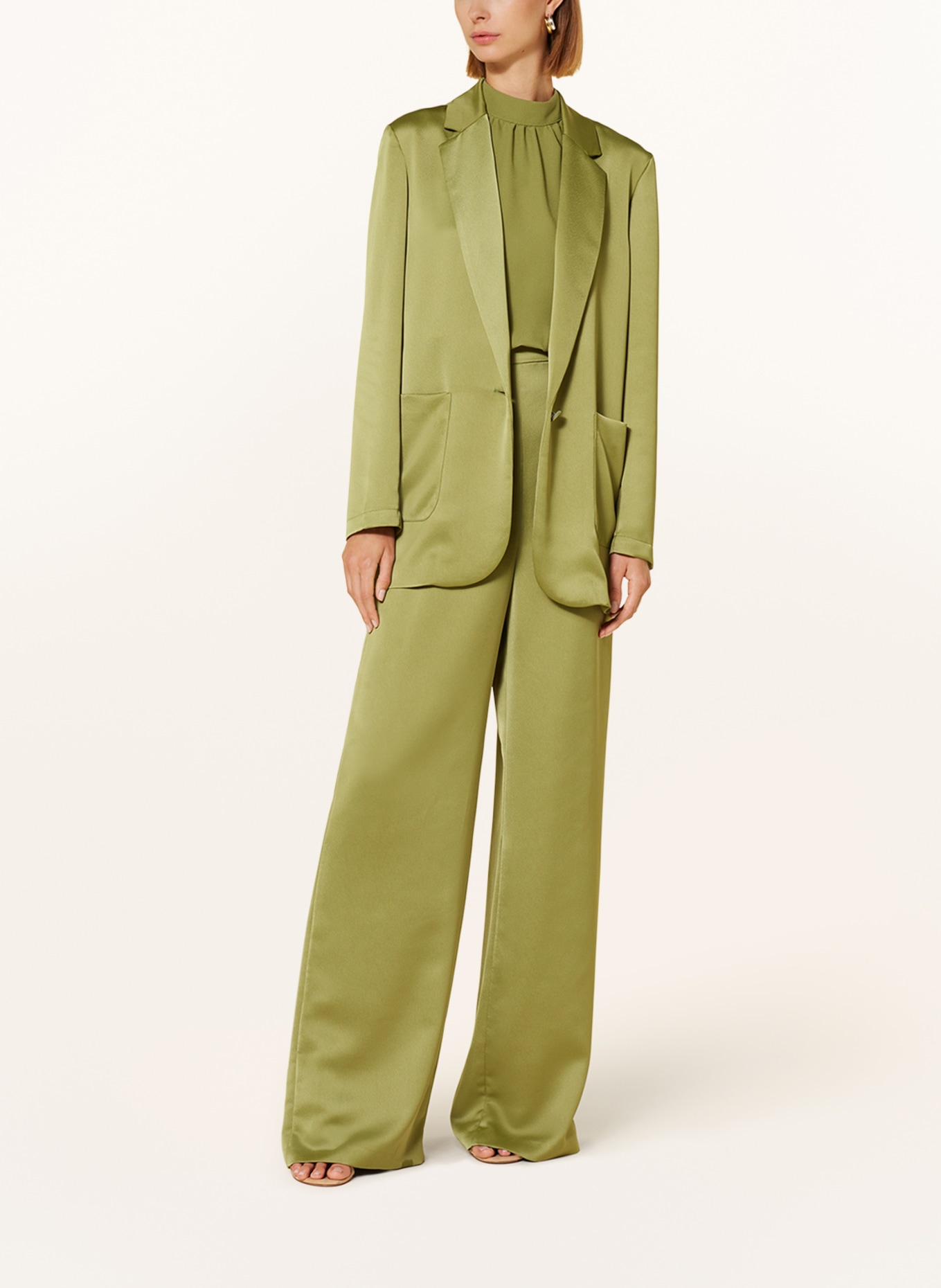 MAX & Co. Satin blazer LUCERNA, Color: GREEN (Image 2)