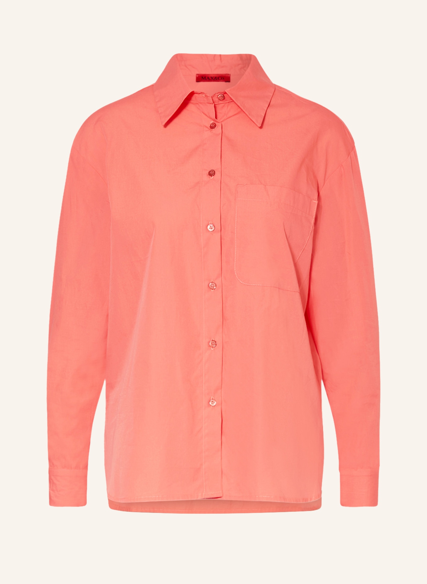 MAX & Co. Shirt blouse VELOURS, Color: SALMON (Image 1)