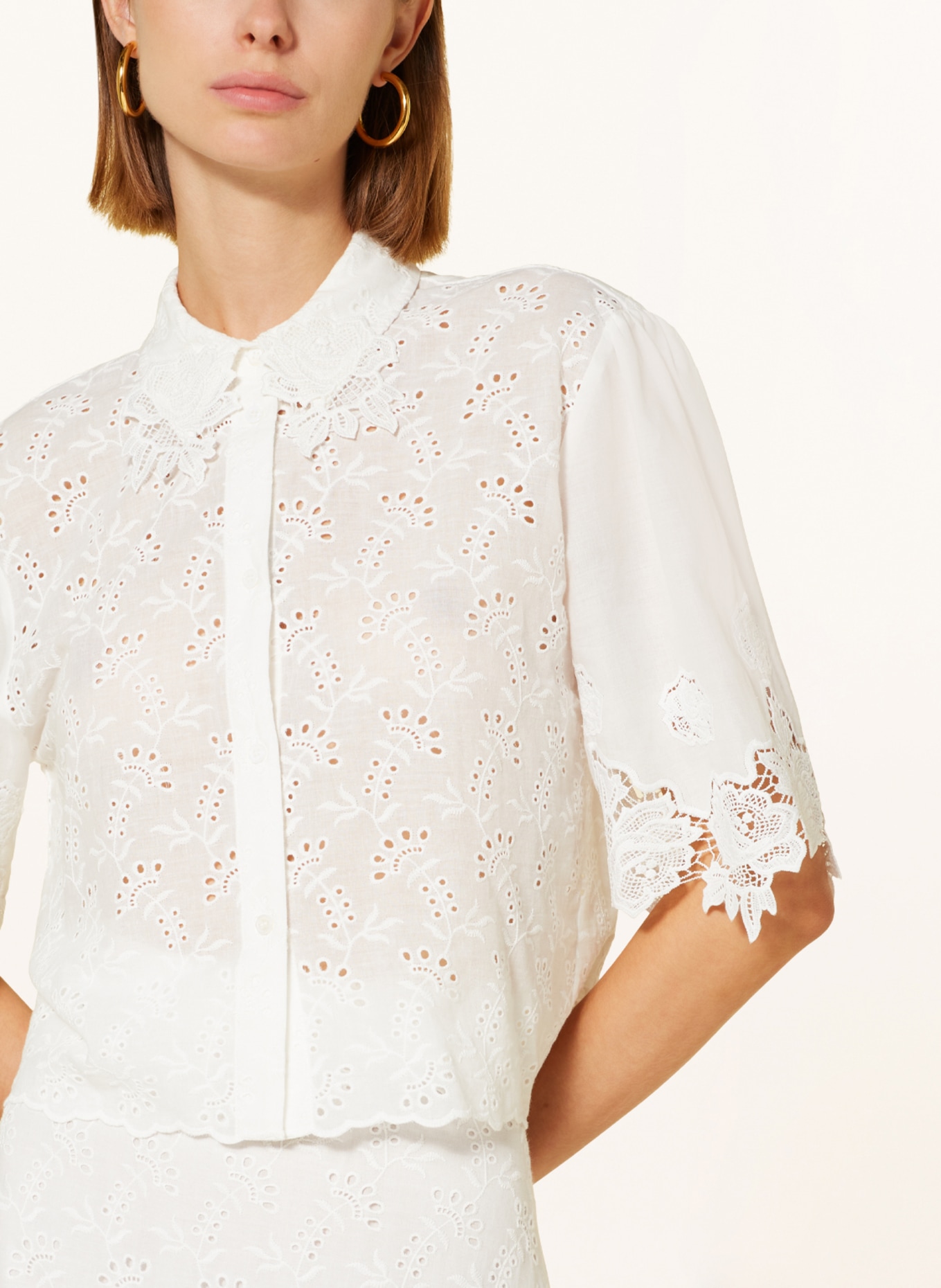 MAX & Co. Shirt blouse ALIAS with lace, Color: WHITE (Image 4)