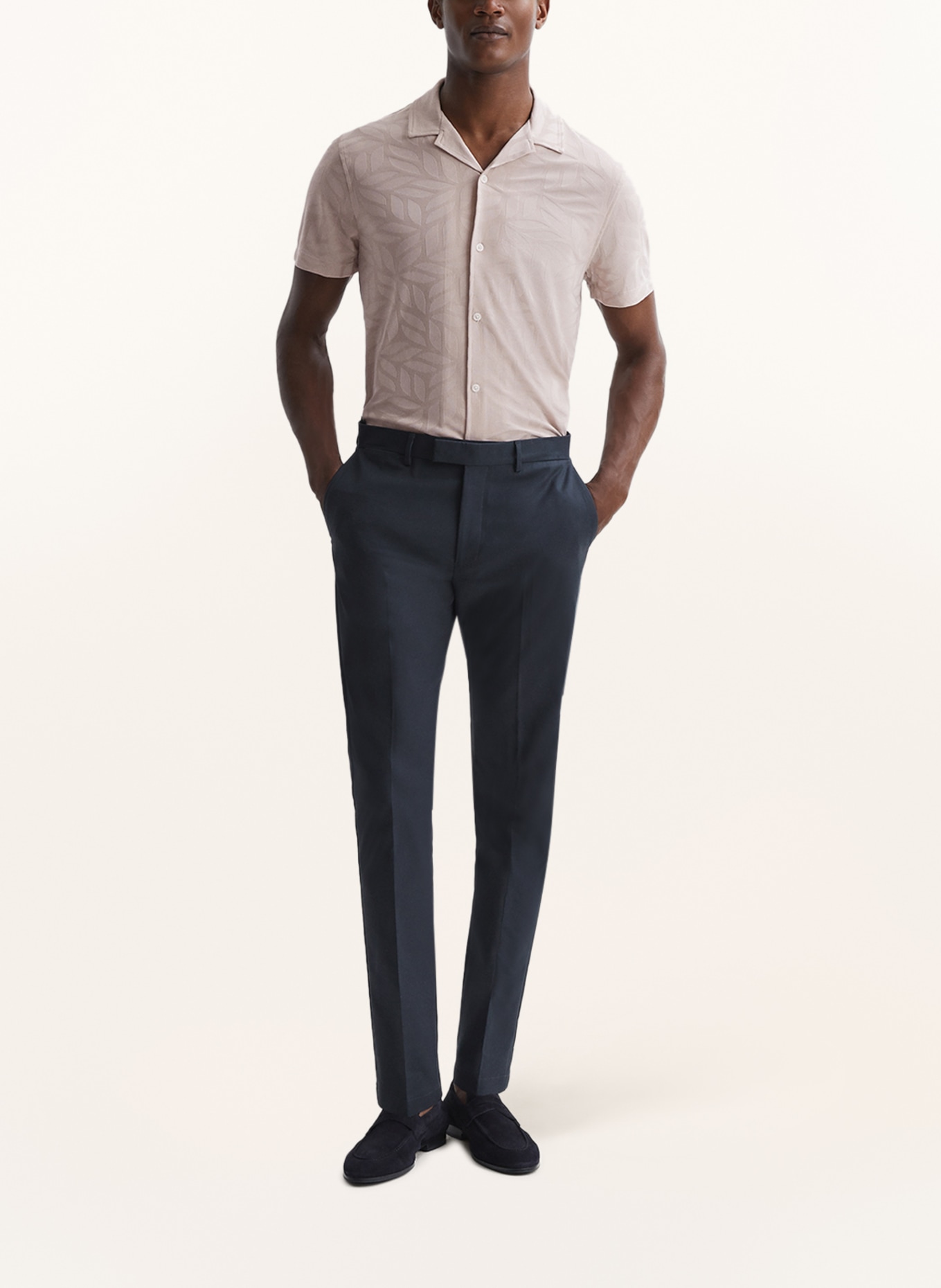 REISS Resorthemd BASSWOOD Slim Fit aus Jacquard, Farbe: BEIGE (Bild 2)