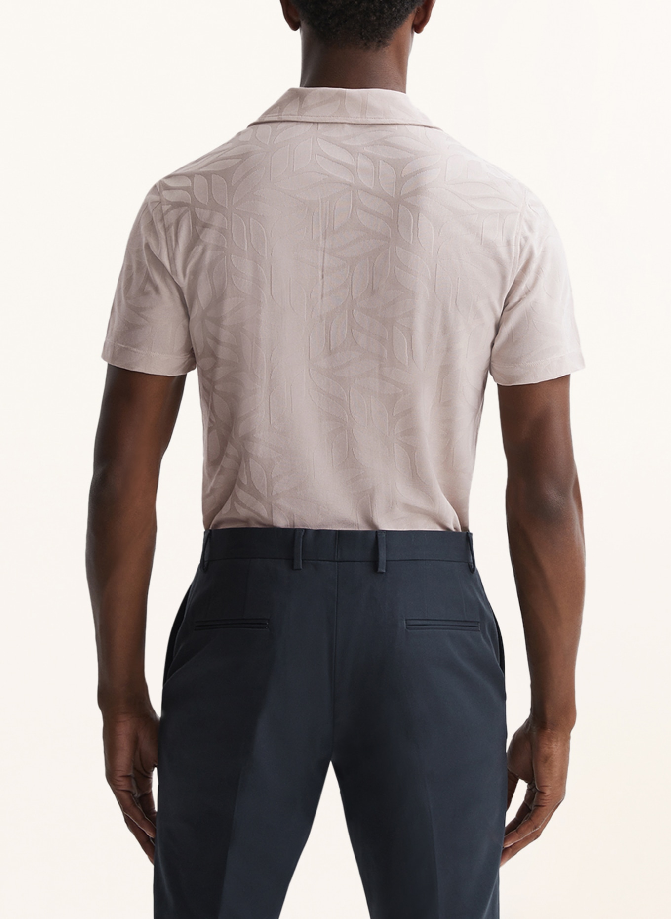 REISS Resorthemd BASSWOOD Slim Fit aus Jacquard, Farbe: BEIGE (Bild 3)