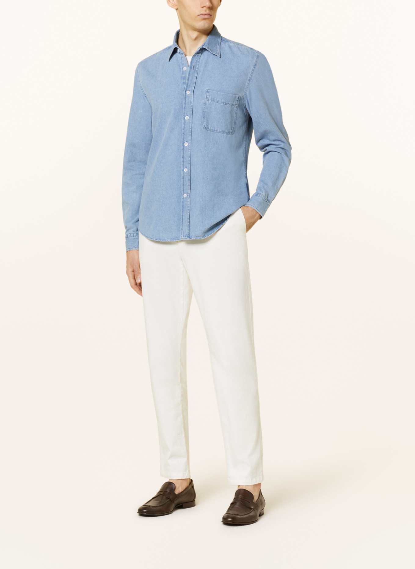 Blue jean shirt with khaki pants 2025