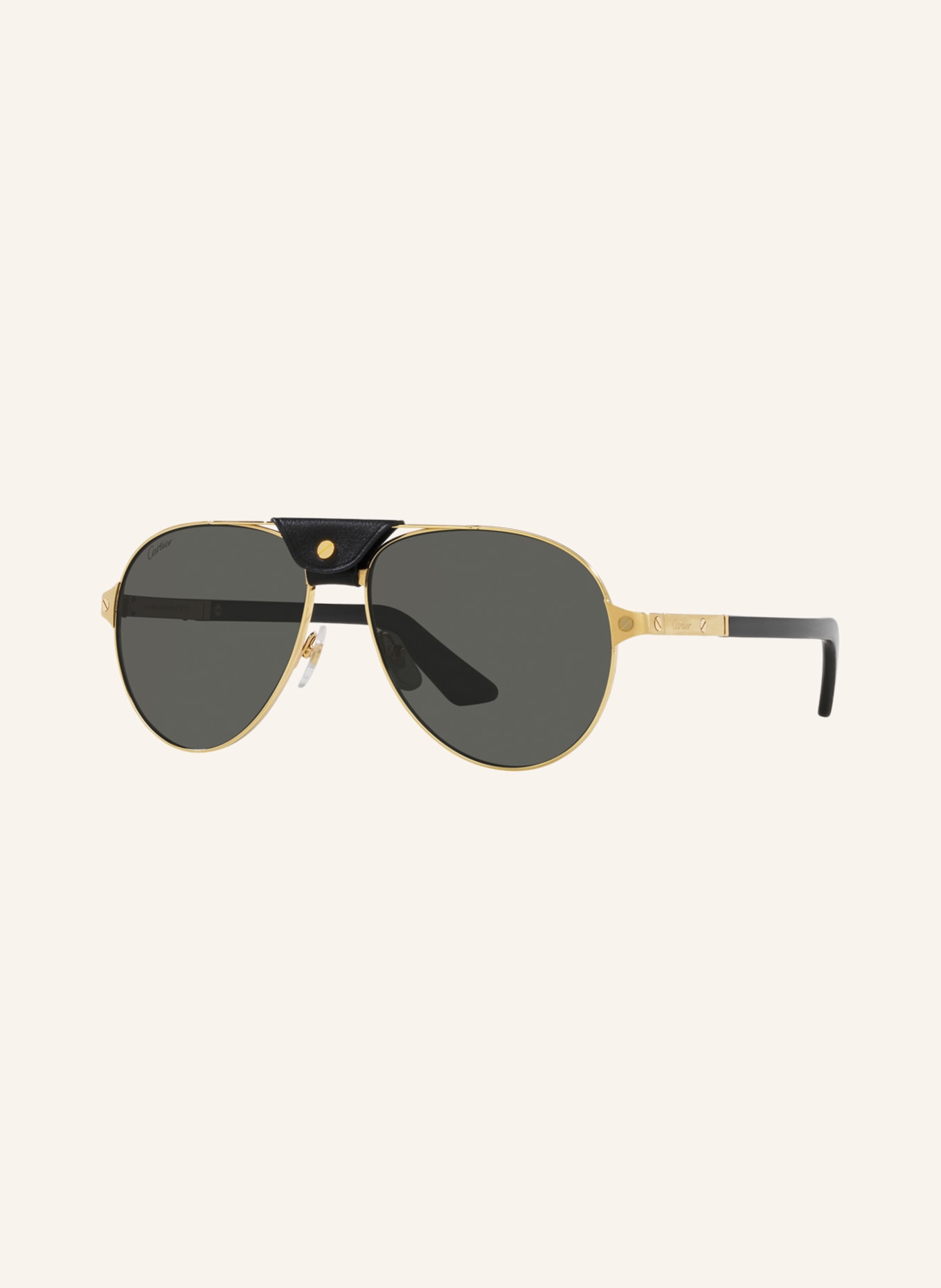 Cartier Sunglasses CT0387, Color: 2300L1 - GOLD/GRAY (Image 1)