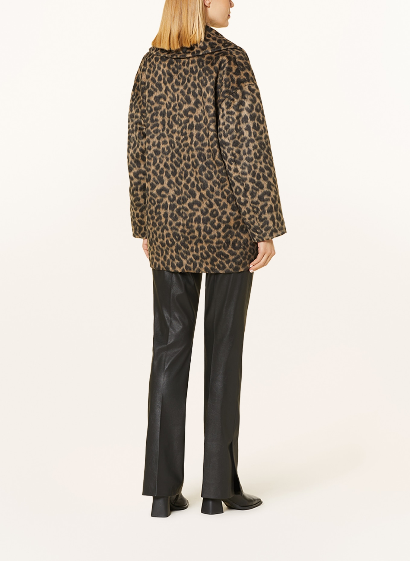 MARELLA Pea coat, Color: BLACK/ BEIGE (Image 3)