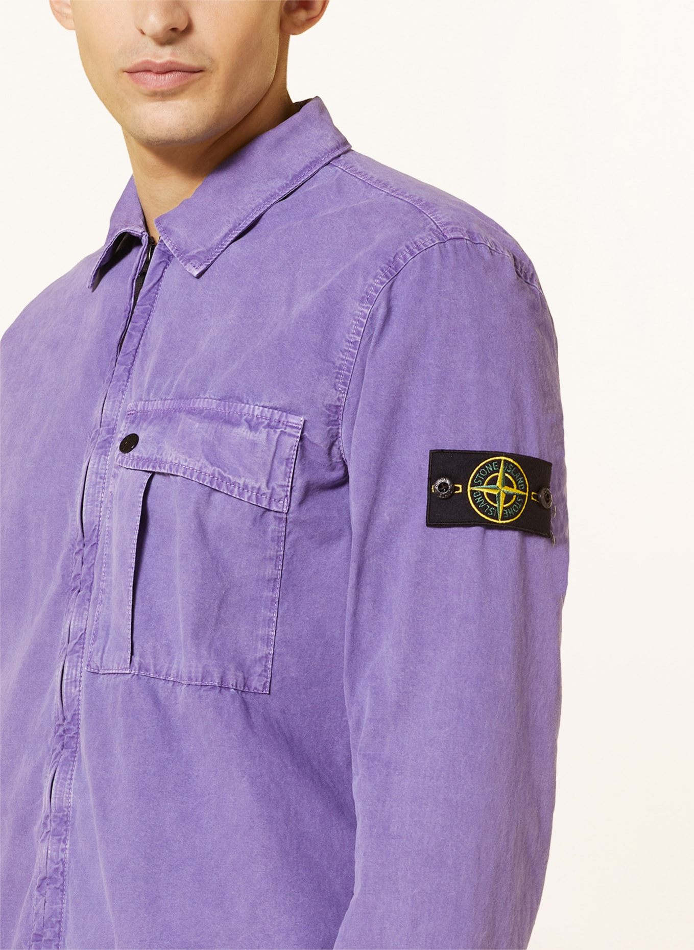 Stone island lilac overshirt clearance