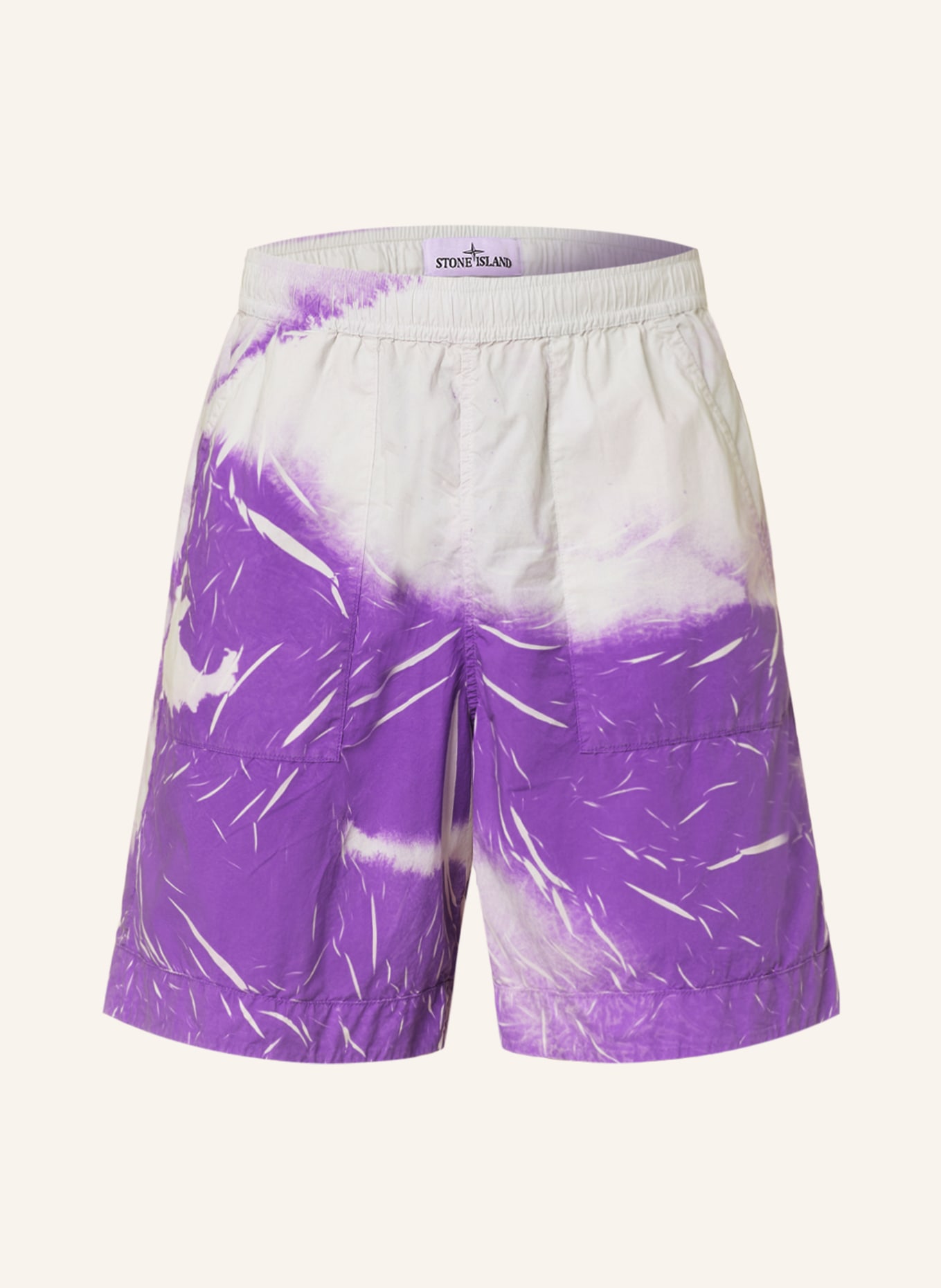 STONE ISLAND Shorts, Color: PURPLE/ WHITE (Image 1)