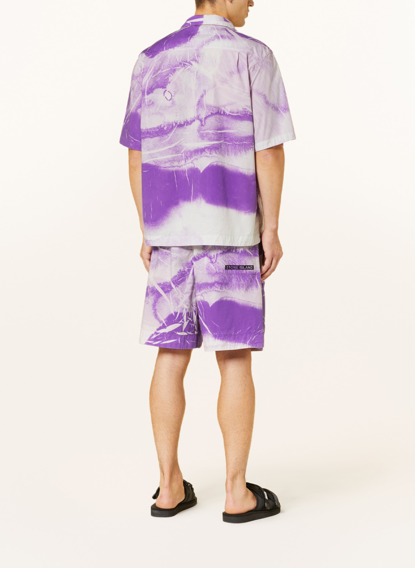 STONE ISLAND Shorts, Color: PURPLE/ WHITE (Image 3)