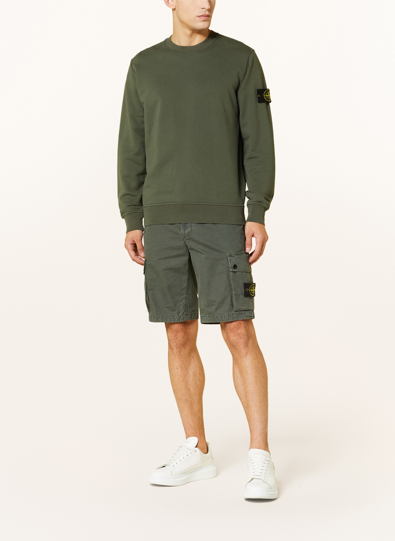STONE ISLAND Sweatshirt: DUNKELGRÜN