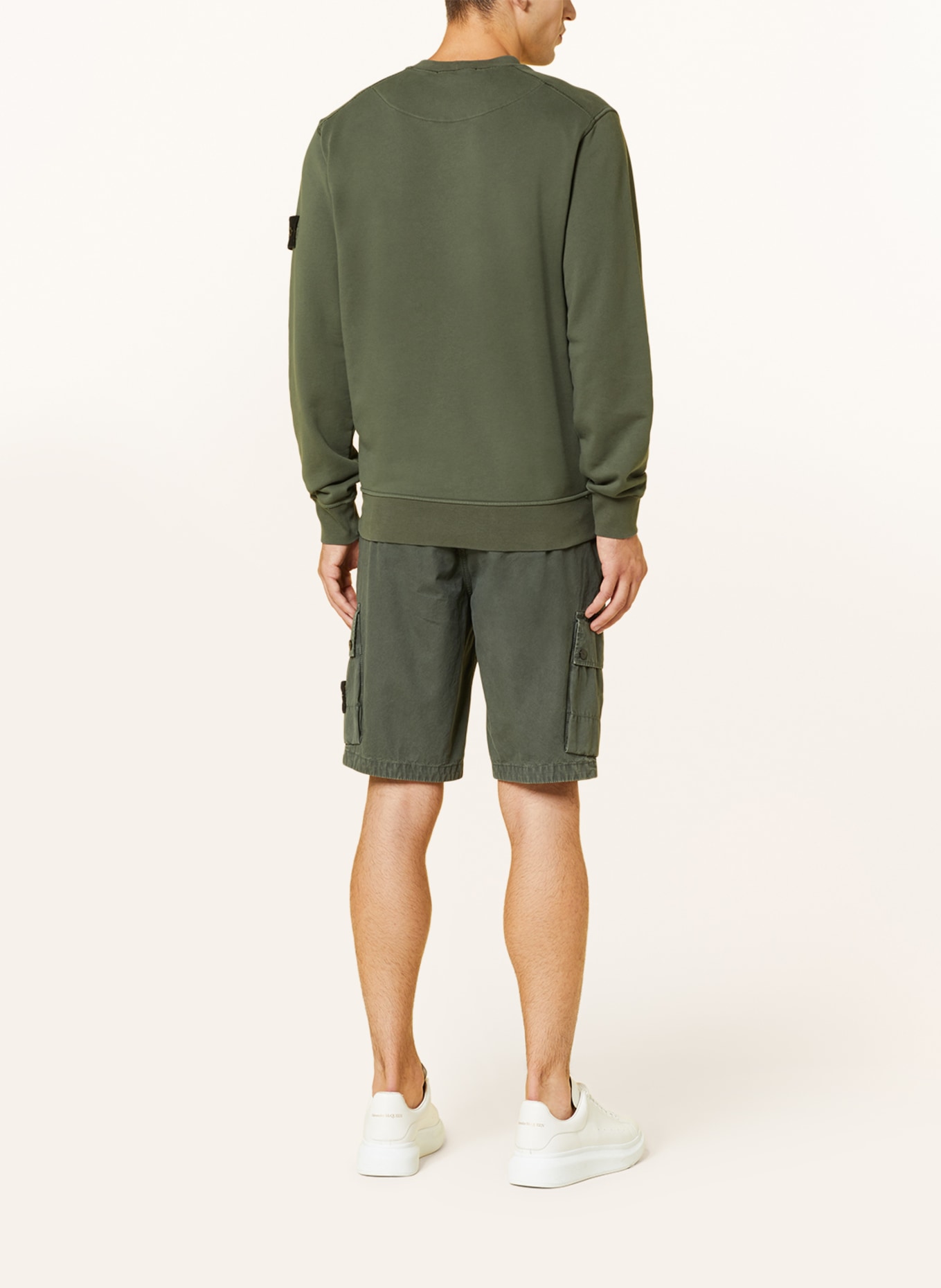 STONE ISLAND Sweatshirt: DUNKELGRÜN