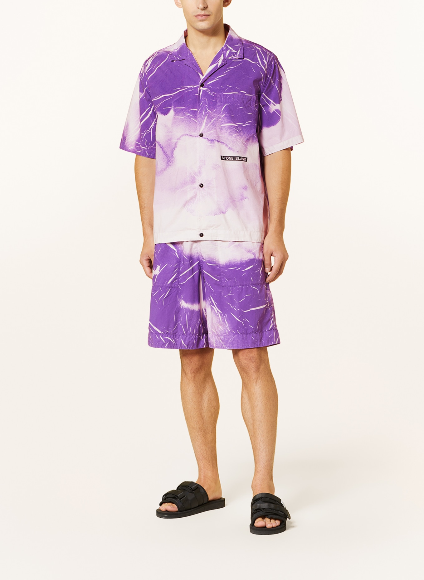 STONE ISLAND Koszula z klapami comfort fit, Kolor: LILA/ JASNOFIOLETOWY (Obrazek 2)
