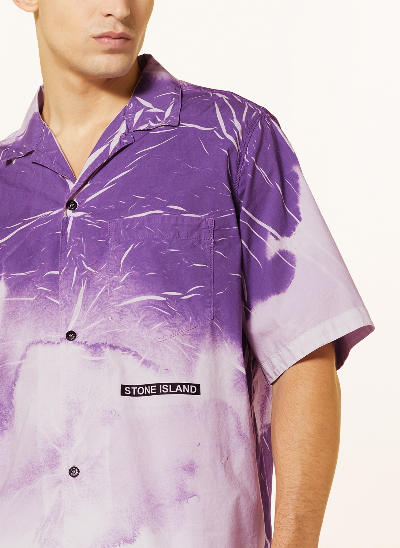STONE ISLAND Resort shirt comfort fit, Color: PURPLE/ LIGHT PURPLE (Image 4)