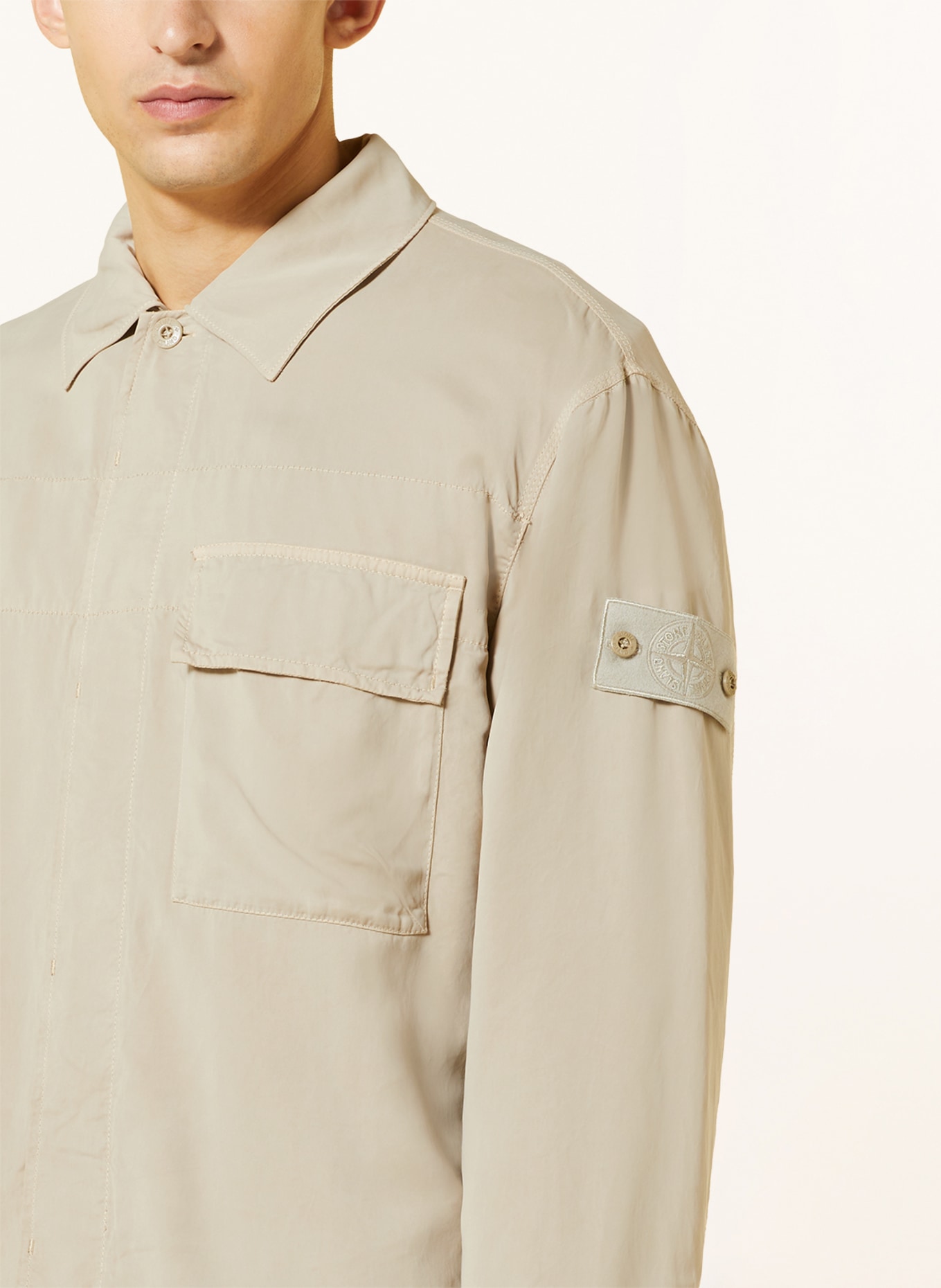 STONE ISLAND Overshirt GHOST, Color: BEIGE (Image 4)