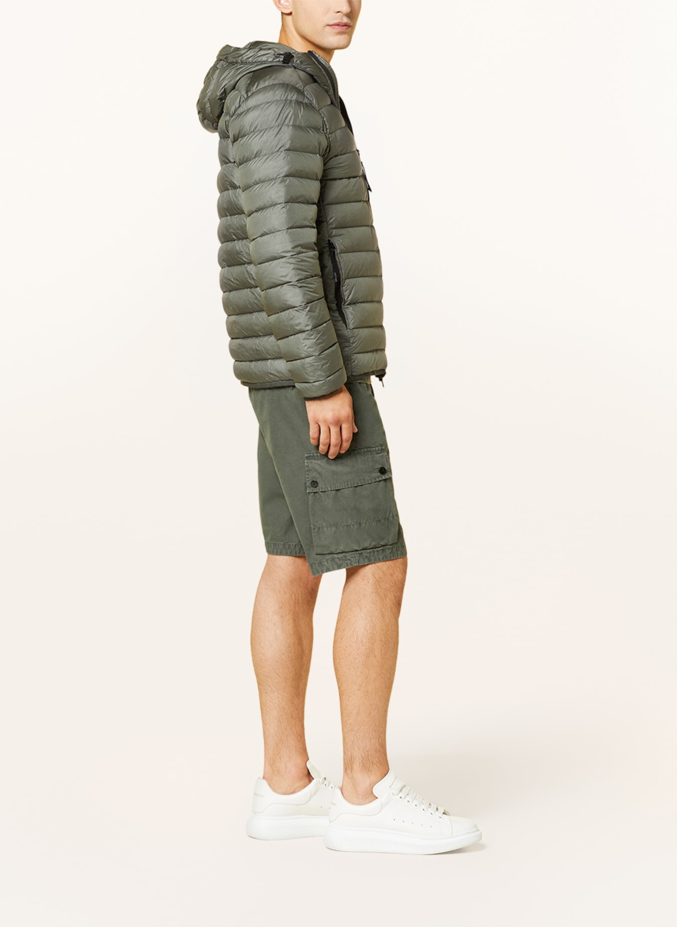 STONE ISLAND Down jacket in dark green