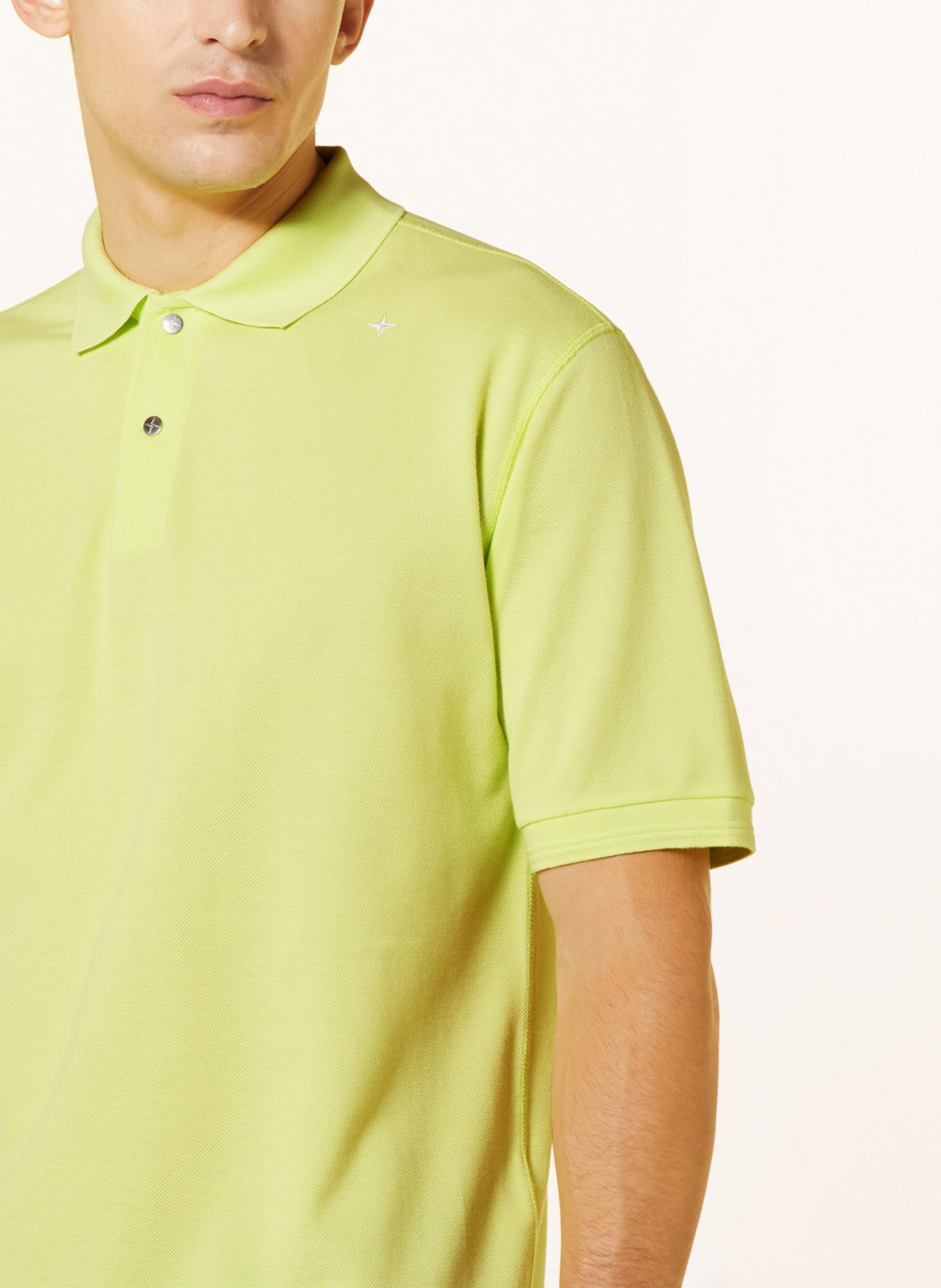 STONE ISLAND Piqué-Poloshirt STELLINA, Farbe: GELB (Bild 4)