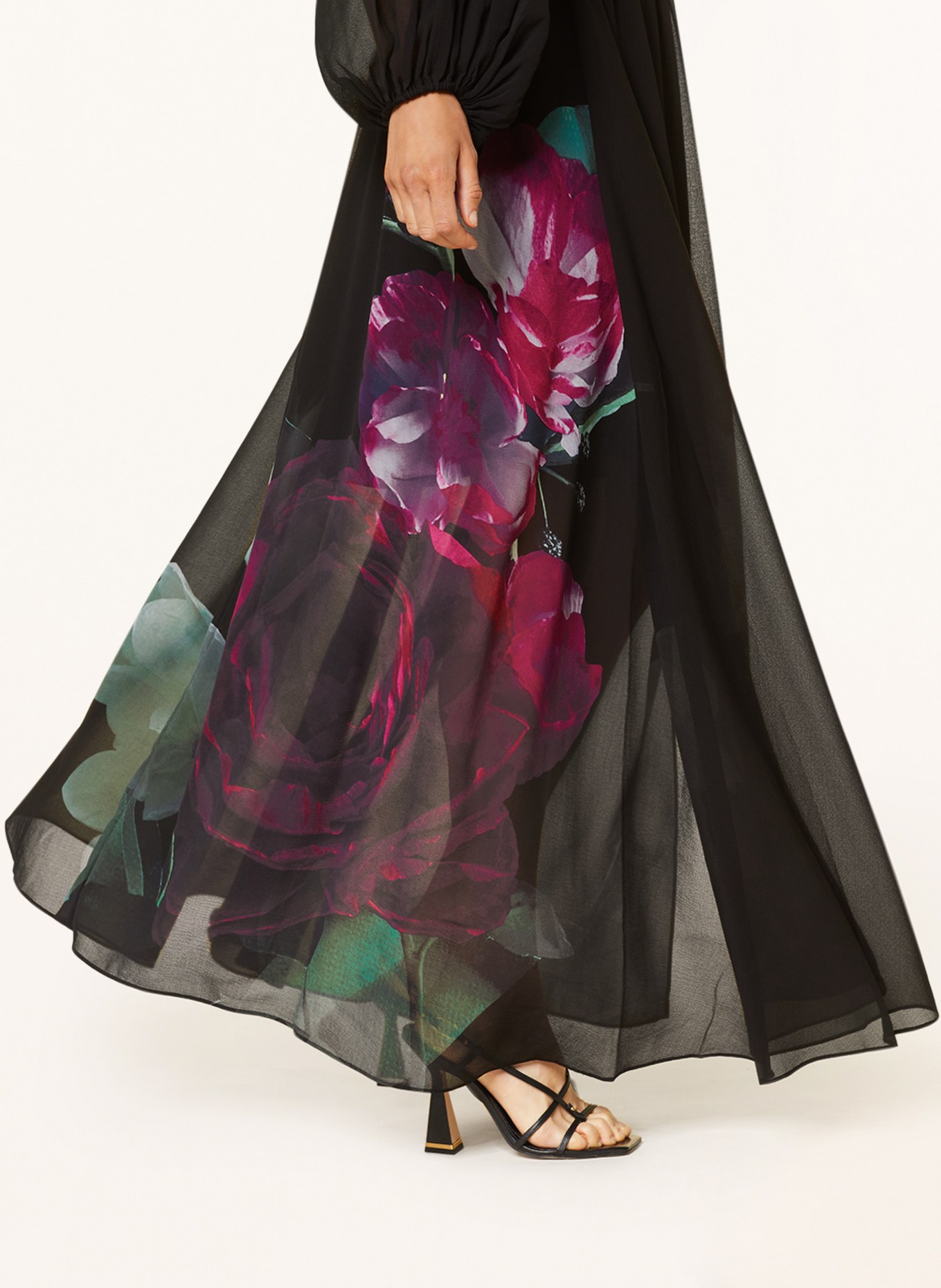 TED BAKER Kleid GIONNNA mit Volants, Farbe: SCHWARZ/ FUCHSIA/ HELLLILA (Bild 4)