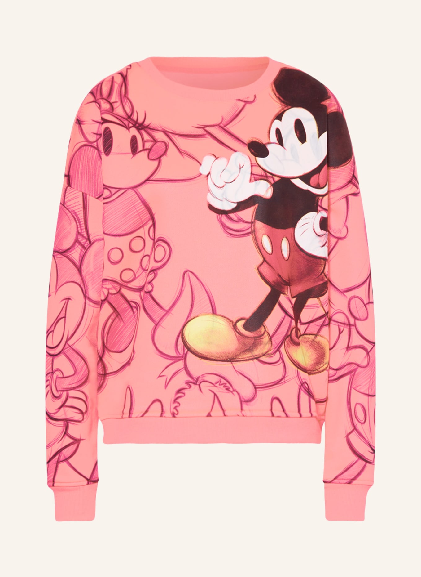 Princess GOES HOLLYWOOD Sweatshirt, Color: NEON PINK/ BLACK/ WHITE (Image 1)